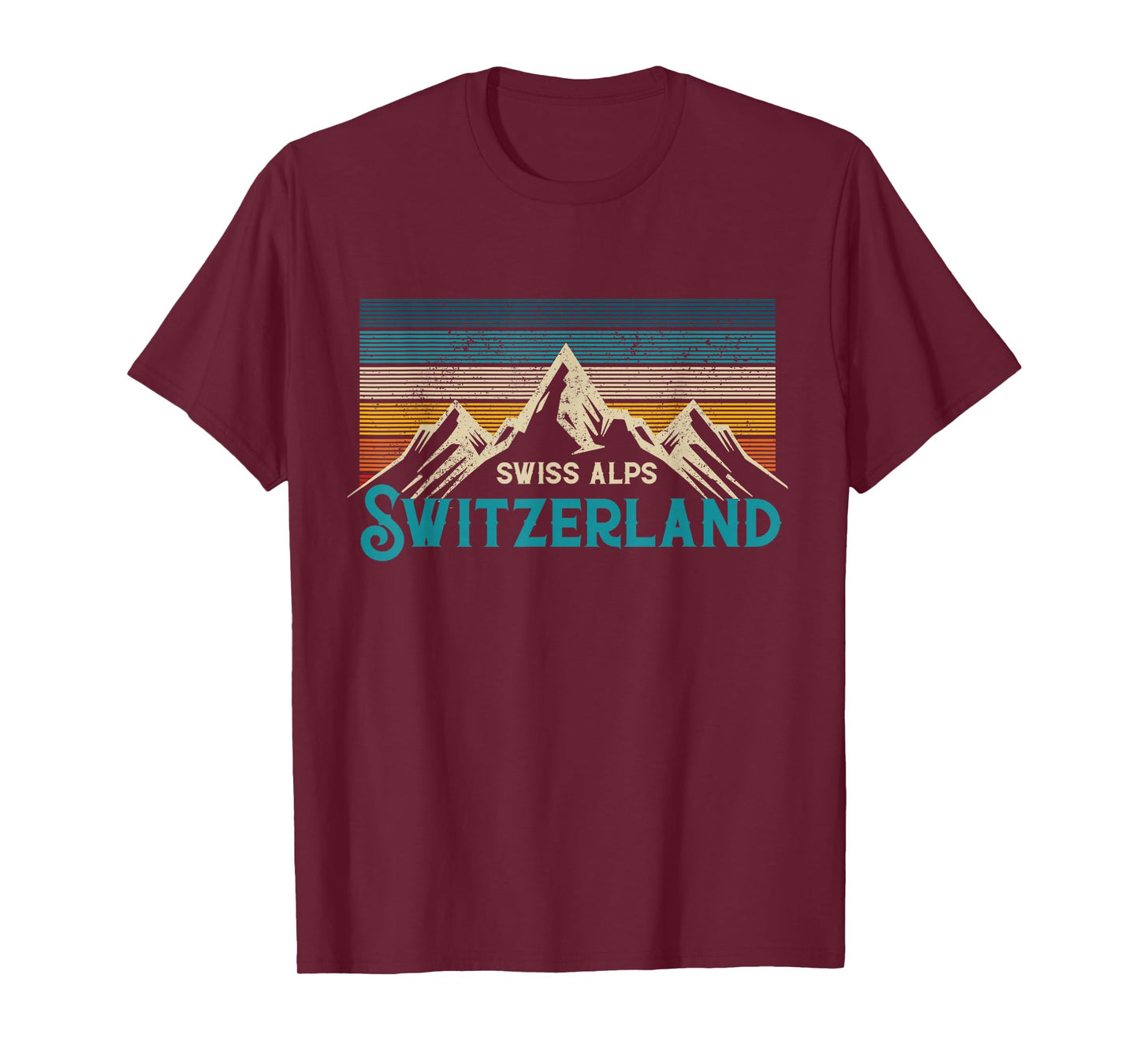 Swiss Alps Vintage Mountains Swiss Souvenir Gift T-Shirt