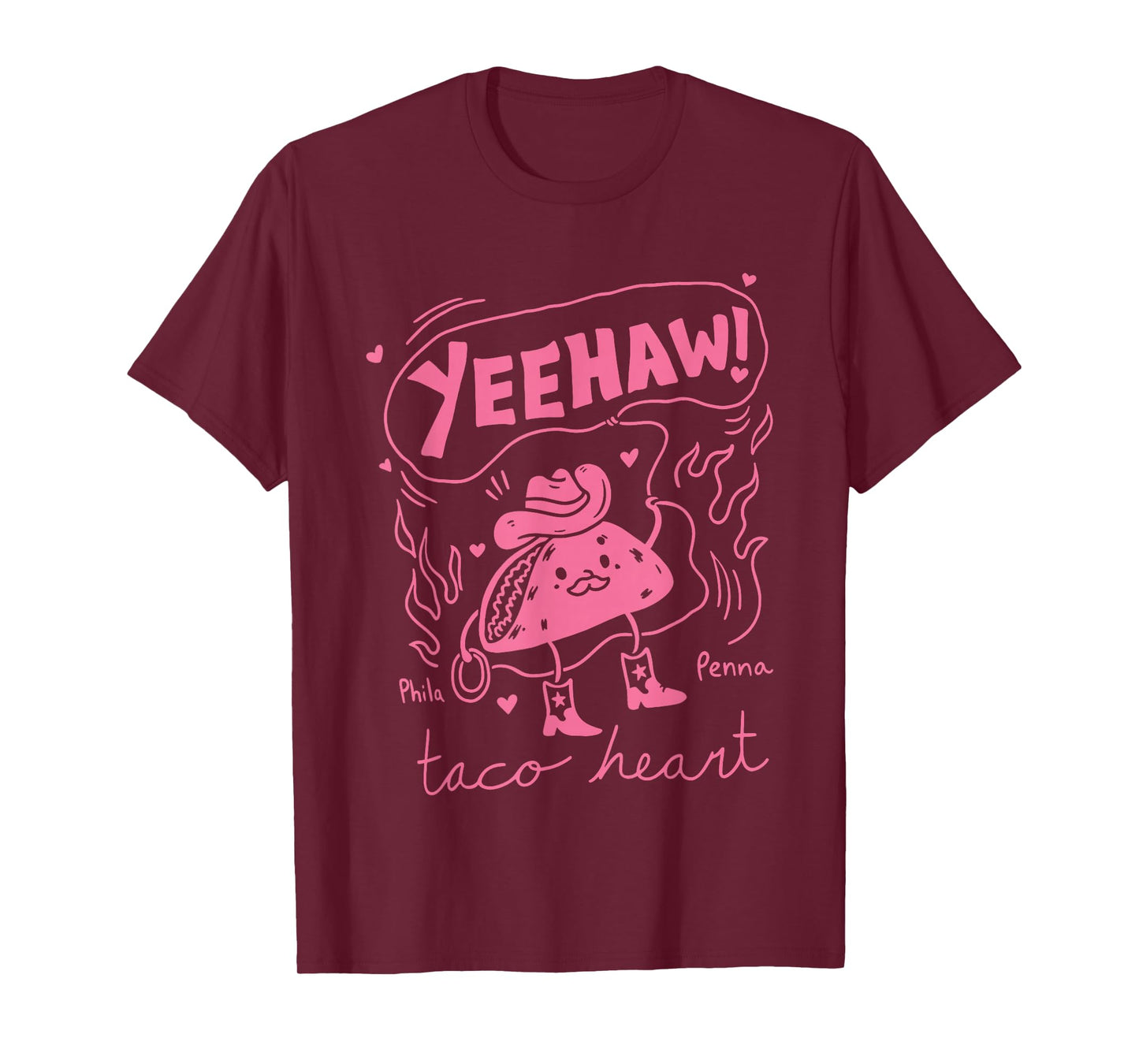 Yeehaw Taco Heart Funny T-Shirt