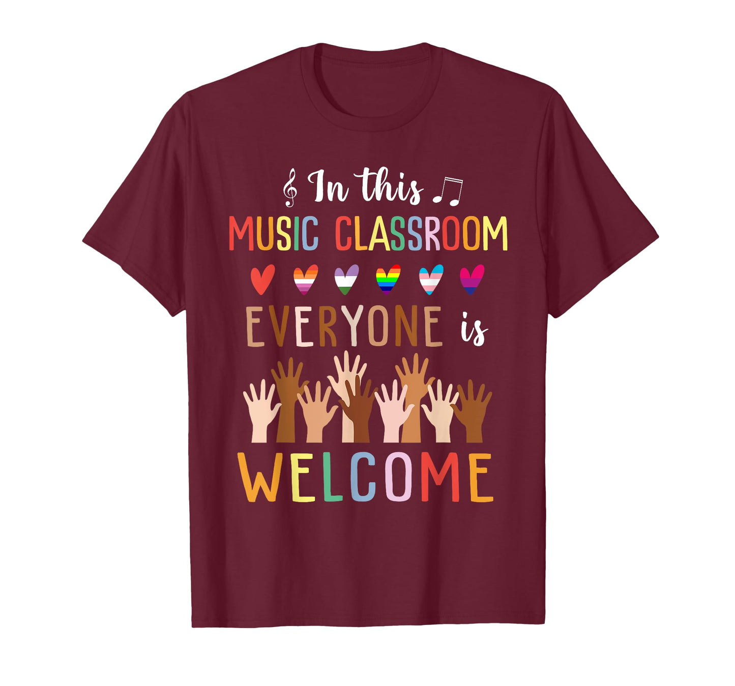 In This Music Classroom Everyone Is Welcome - Music Teacher T-Shirt