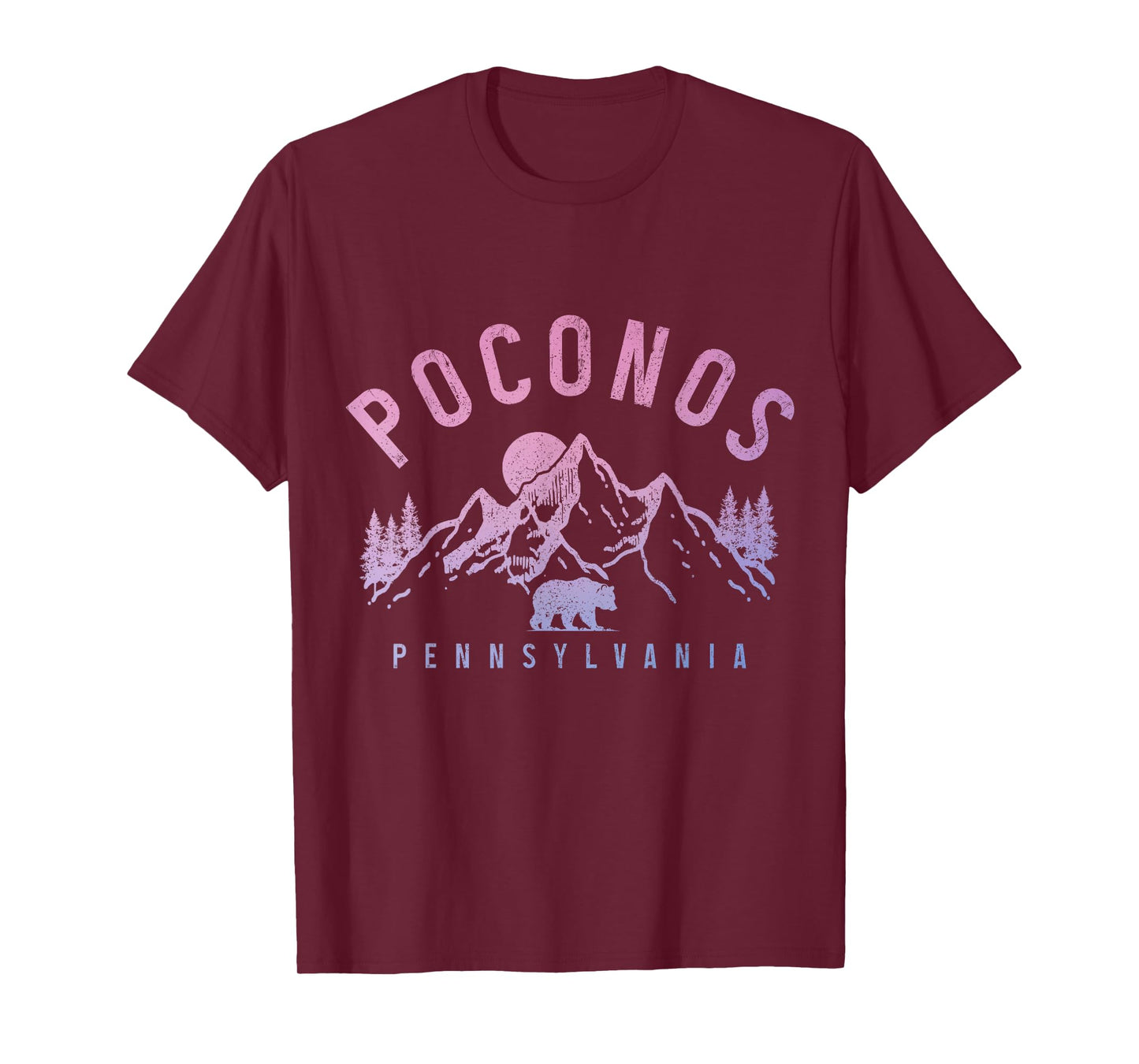 Poconos Pennsylvania Mountains Bear Nature Vintage T-Shirt