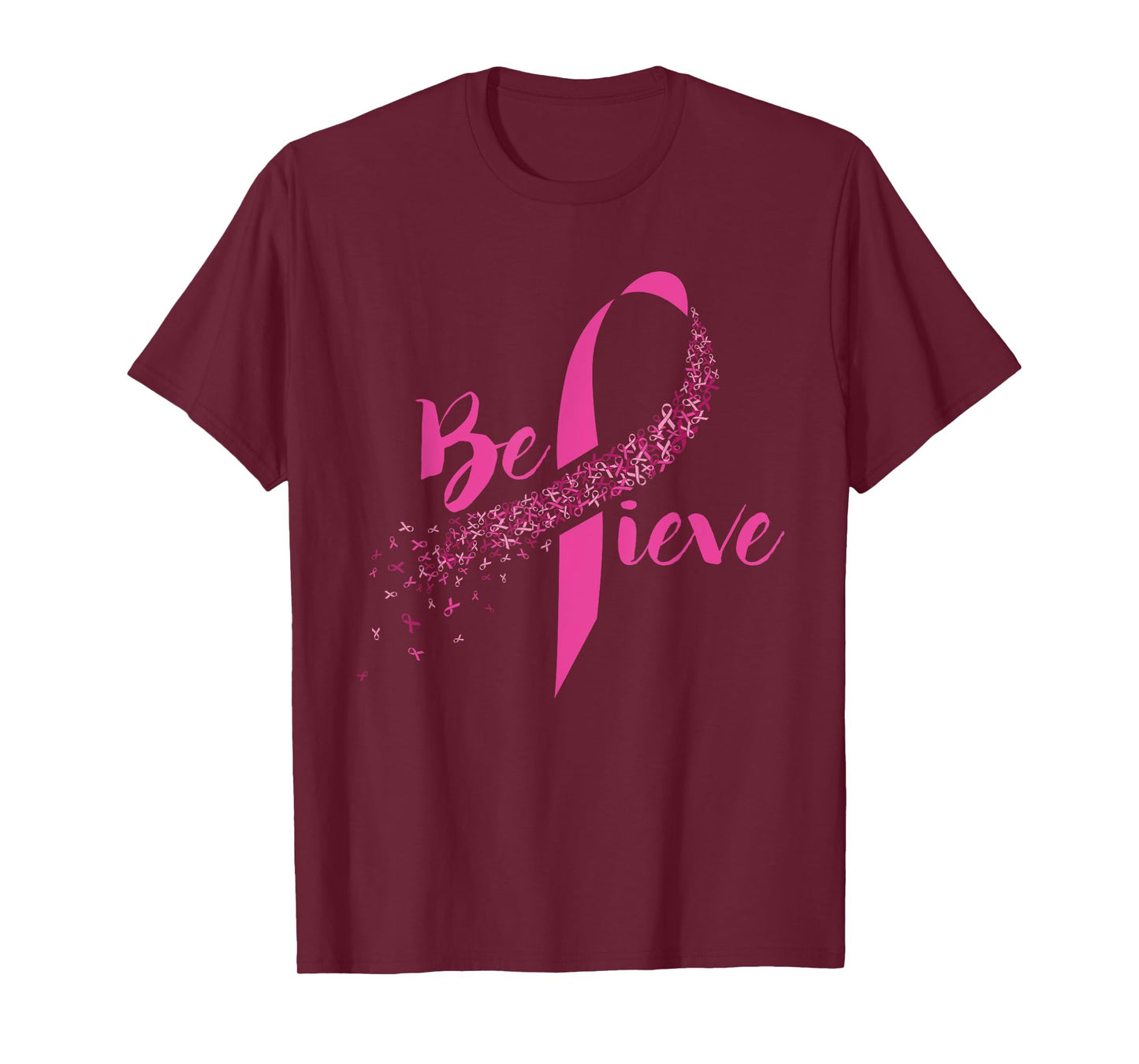 Breast Cancer Awareness - Inspirational Believe T-shirt T-Shirt