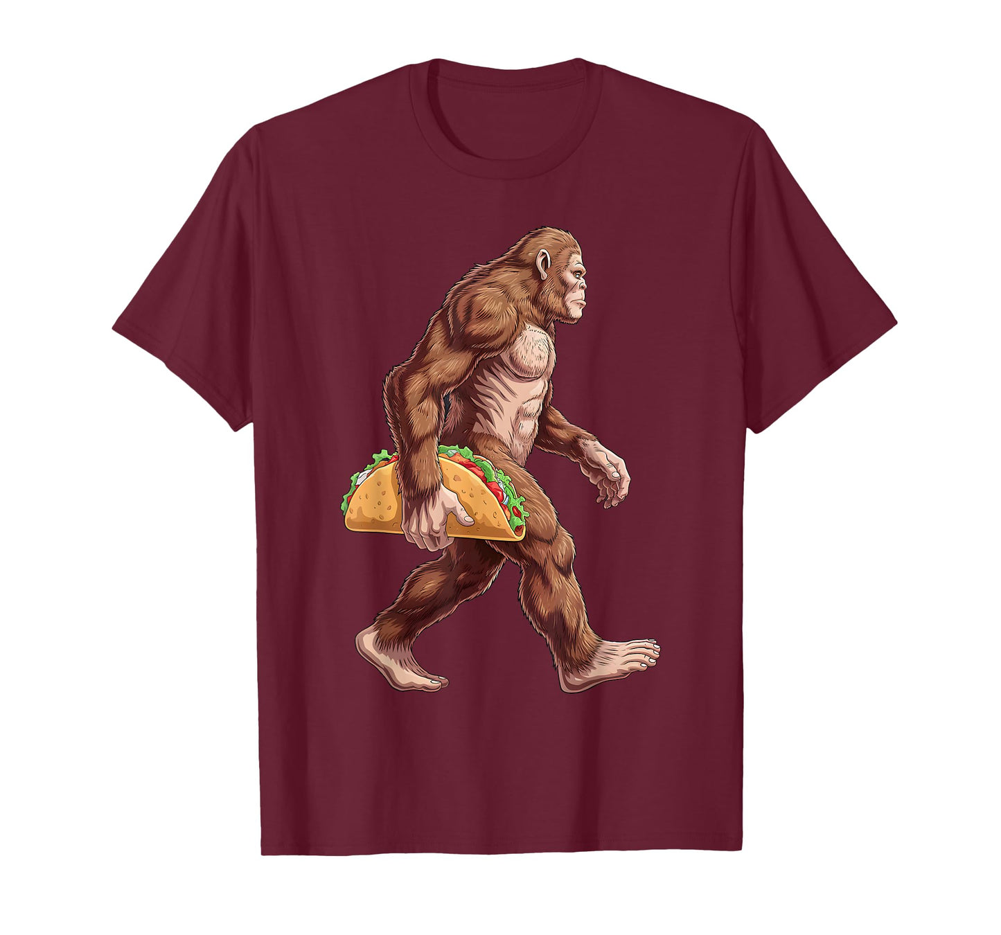 Bigfoot Carrying Taco Funny Cinco de Mayo Boys Men Sasquatch T-Shirt