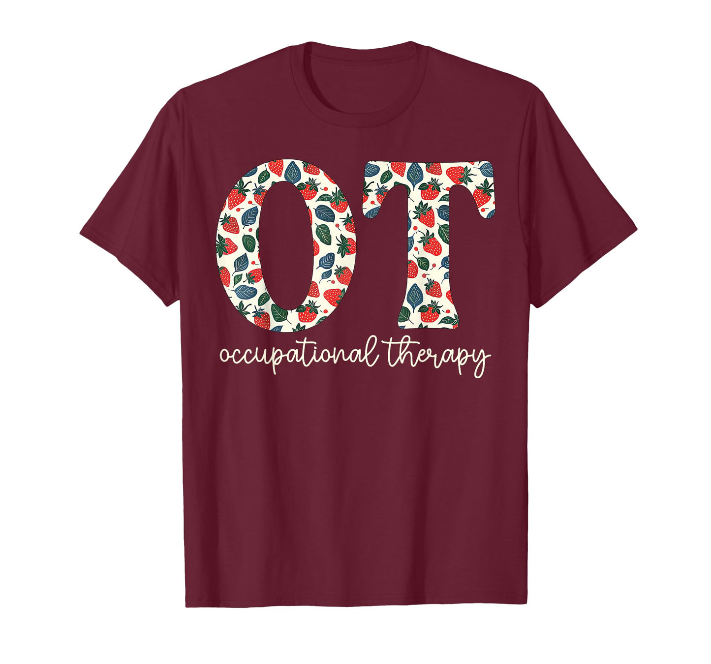 Retro Occupational Therapy Therapist Strawberry OT Month T-Shirt