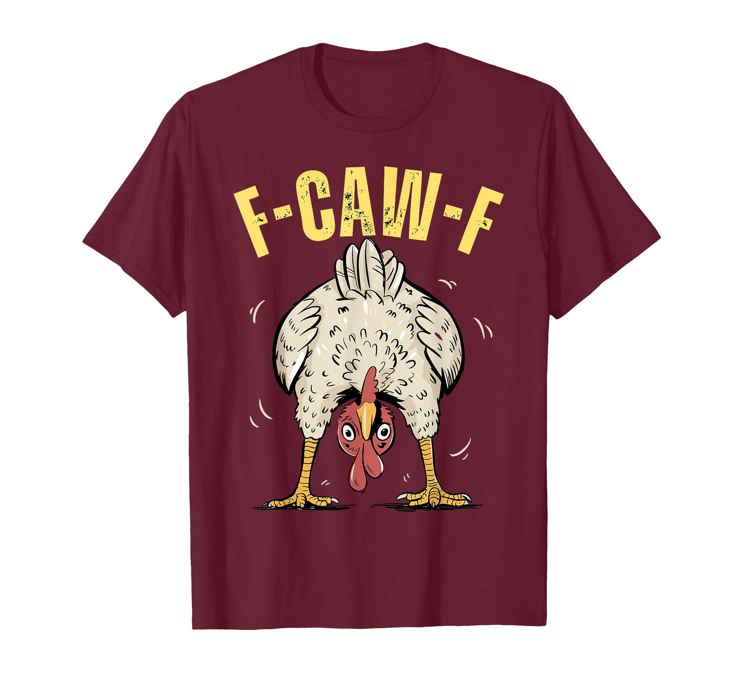 F-Caw-F Black Crow Pun Funny Bird Cawing Grunge Halloween T-Shirt