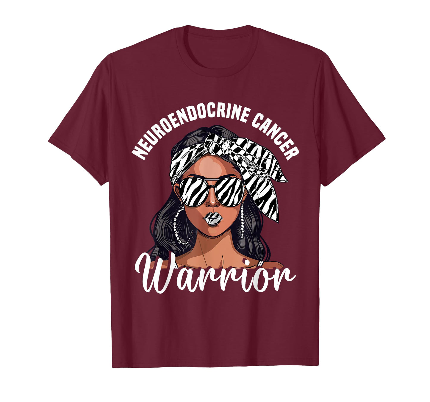 Cancer Awareness Ribbon Warrior Neuroendocrine Cancer T-Shirt