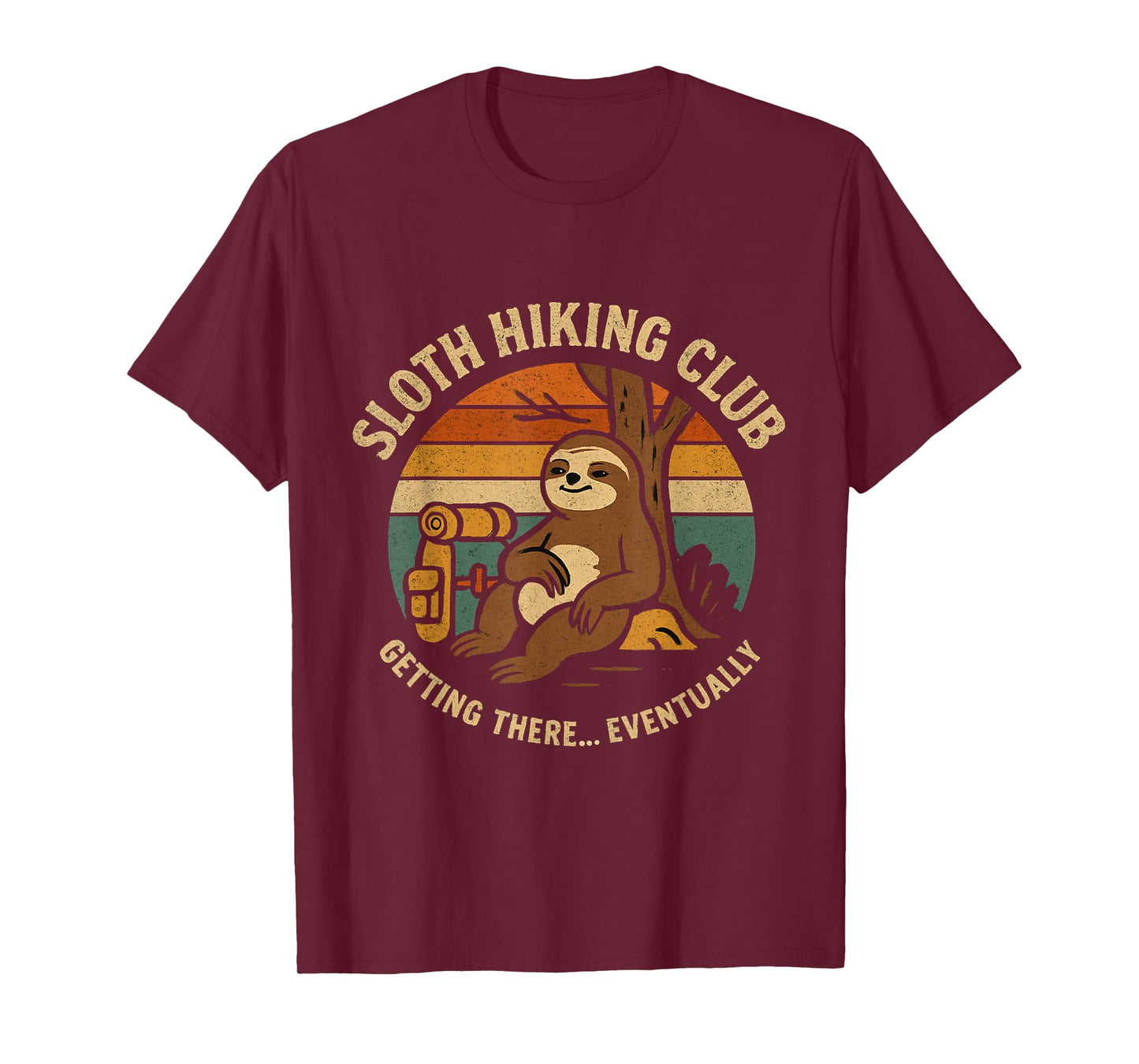 Sloth Hiking Club Adventure Outdoor Journey Funny Hiking T-Shirt