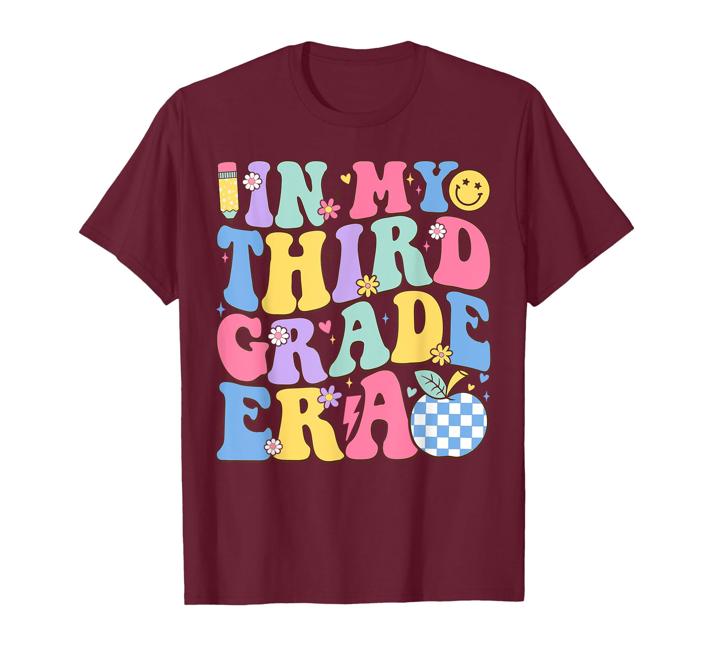 In My Third Grade Era Groovy Back To School Teachers Kids T-Shirt