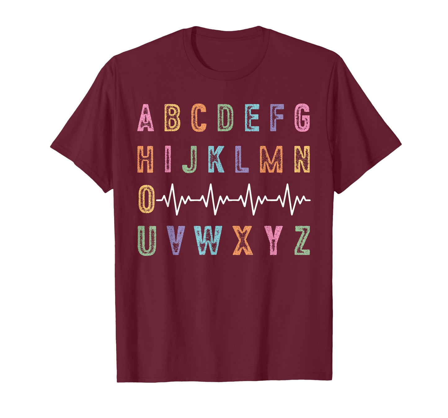 PQRST Nurse Alphabet ABC's Heartbeat EKG Tech Healthcare T-Shirt