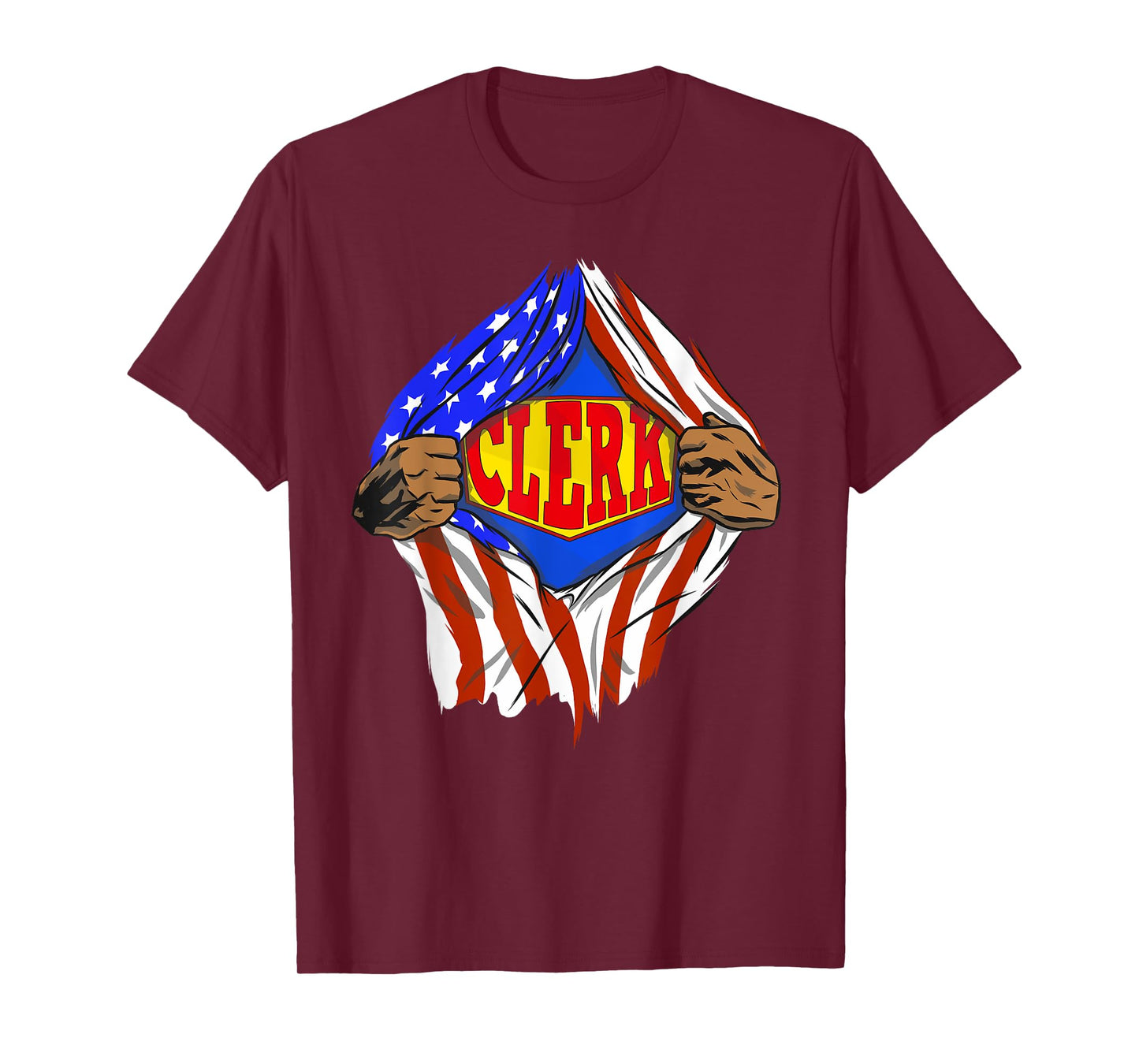 Funny Super Clerk Hero Job T-Shirt