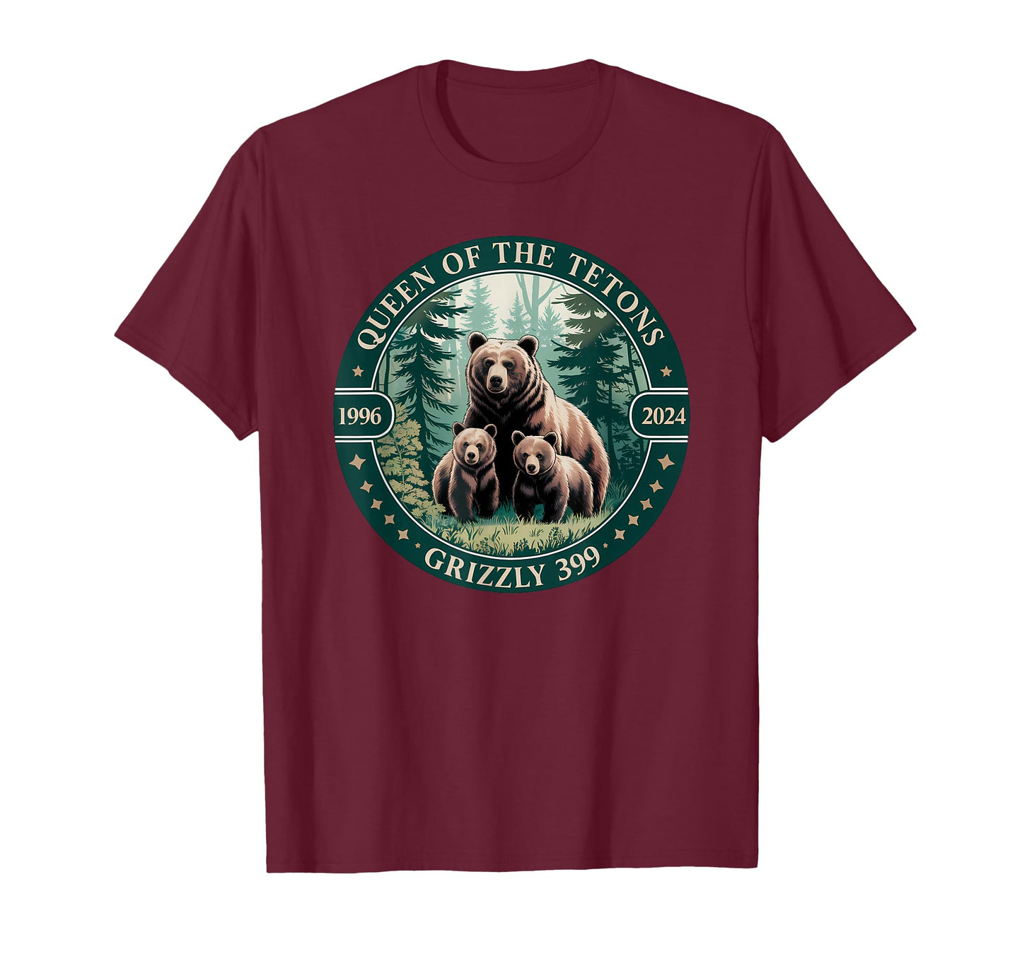 Queen Of The Tetons Grizzly 399 Bear Lovers National Park T-Shirt