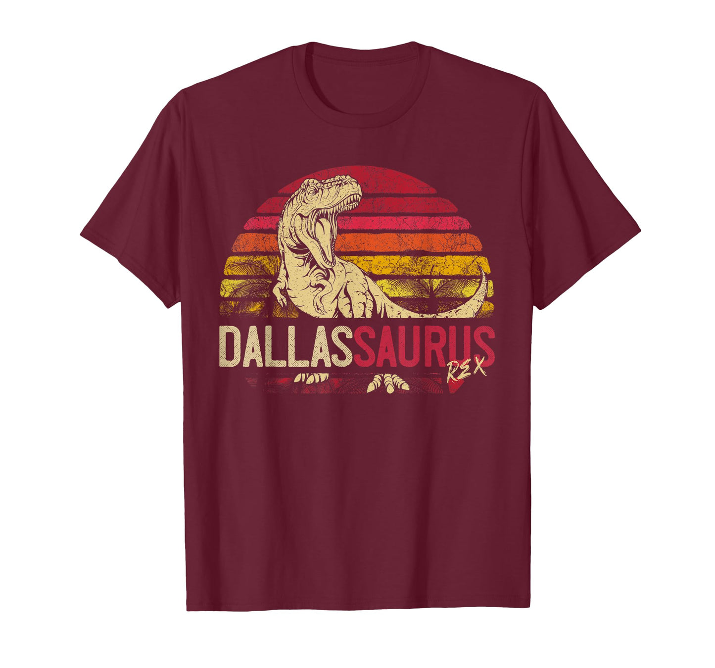Dallas Saurus Funny Personalized Dinosaur T Rex Name Gift T-Shirt