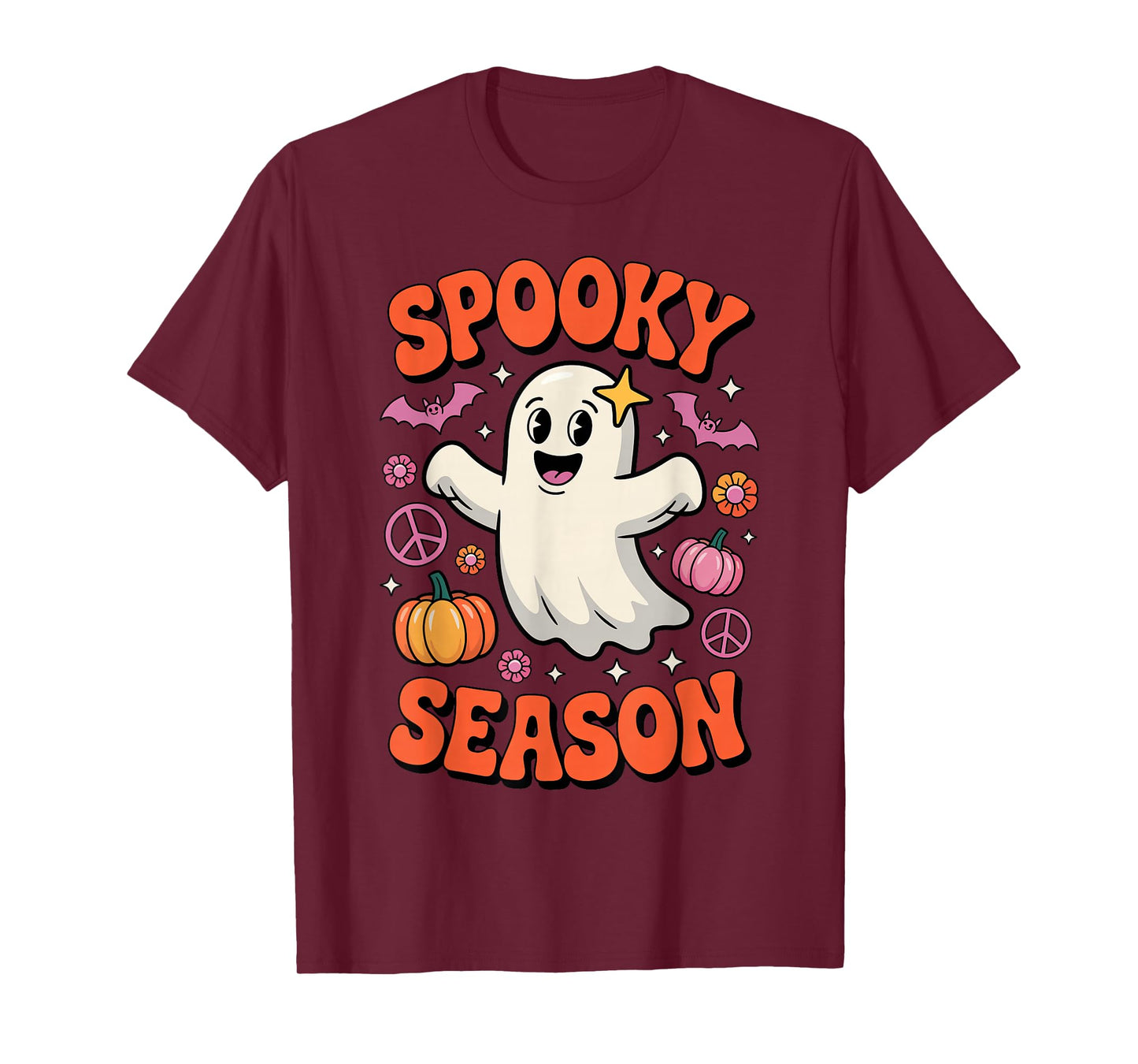 Funny Halloween Ghost Spooky Season Pumpkins Jack-o-Lantern T-Shirt