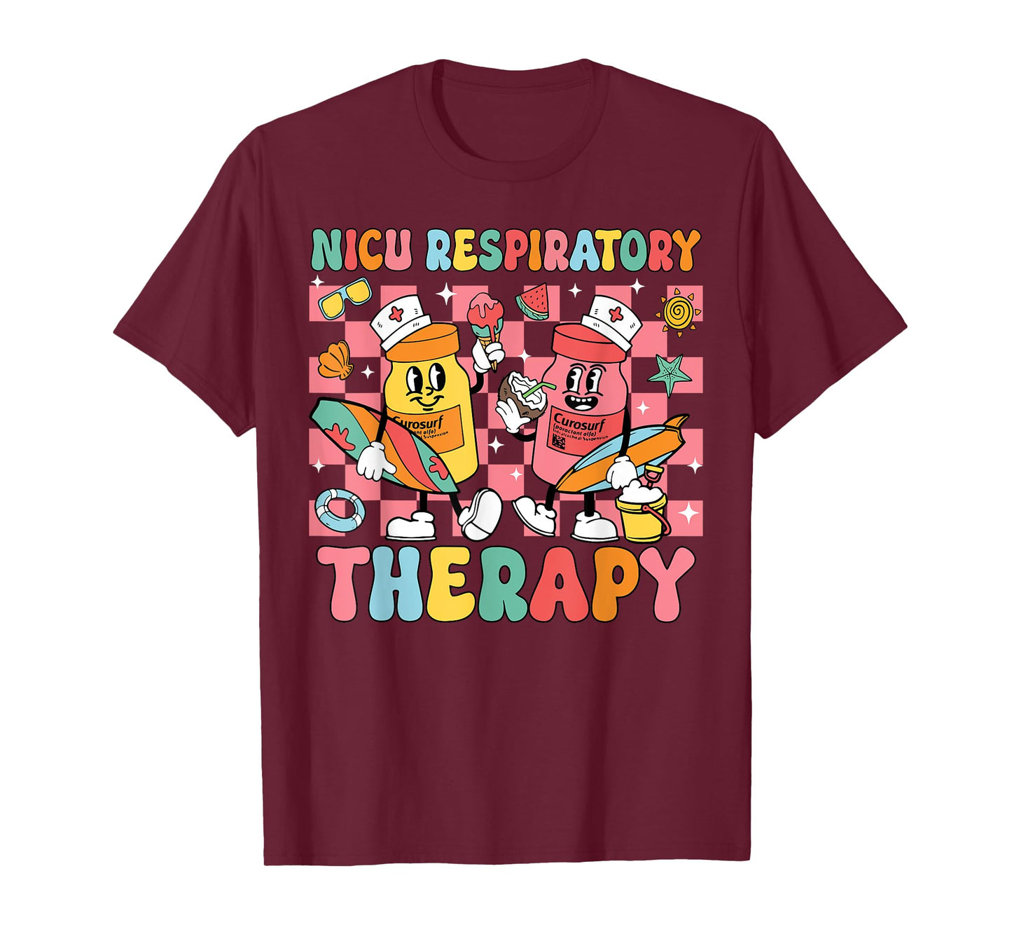 NICU Respiratory Therapy Summer Nurse Neonatal Beach Vibes T-Shirt
