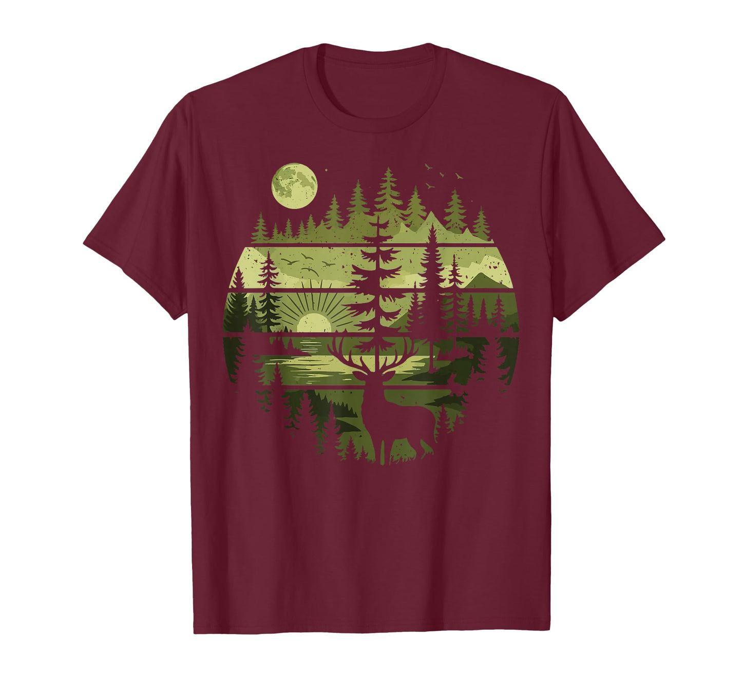 Forest Retro Nature Wildlife Outdoor T-Shirt