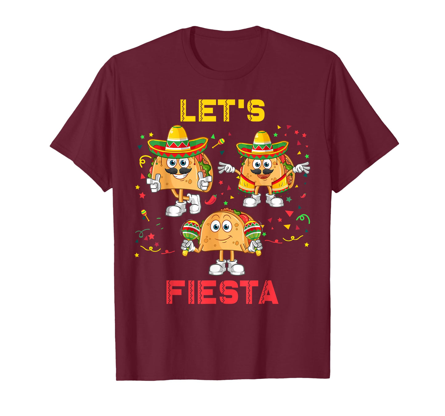 Let's Fiesta Tacos Mexican Party Let's Fiesta Cinco De Mayo T-Shirt