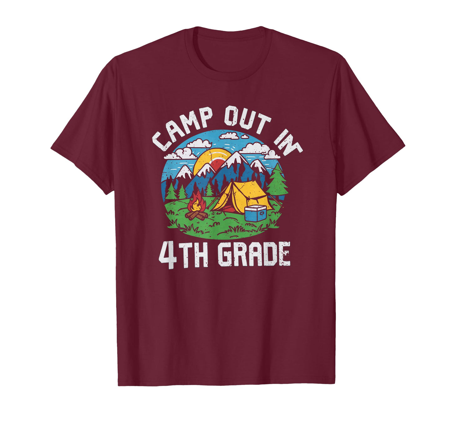 Camp out In 4th Grade Funny Camping Lovers Back to School T-Shirt