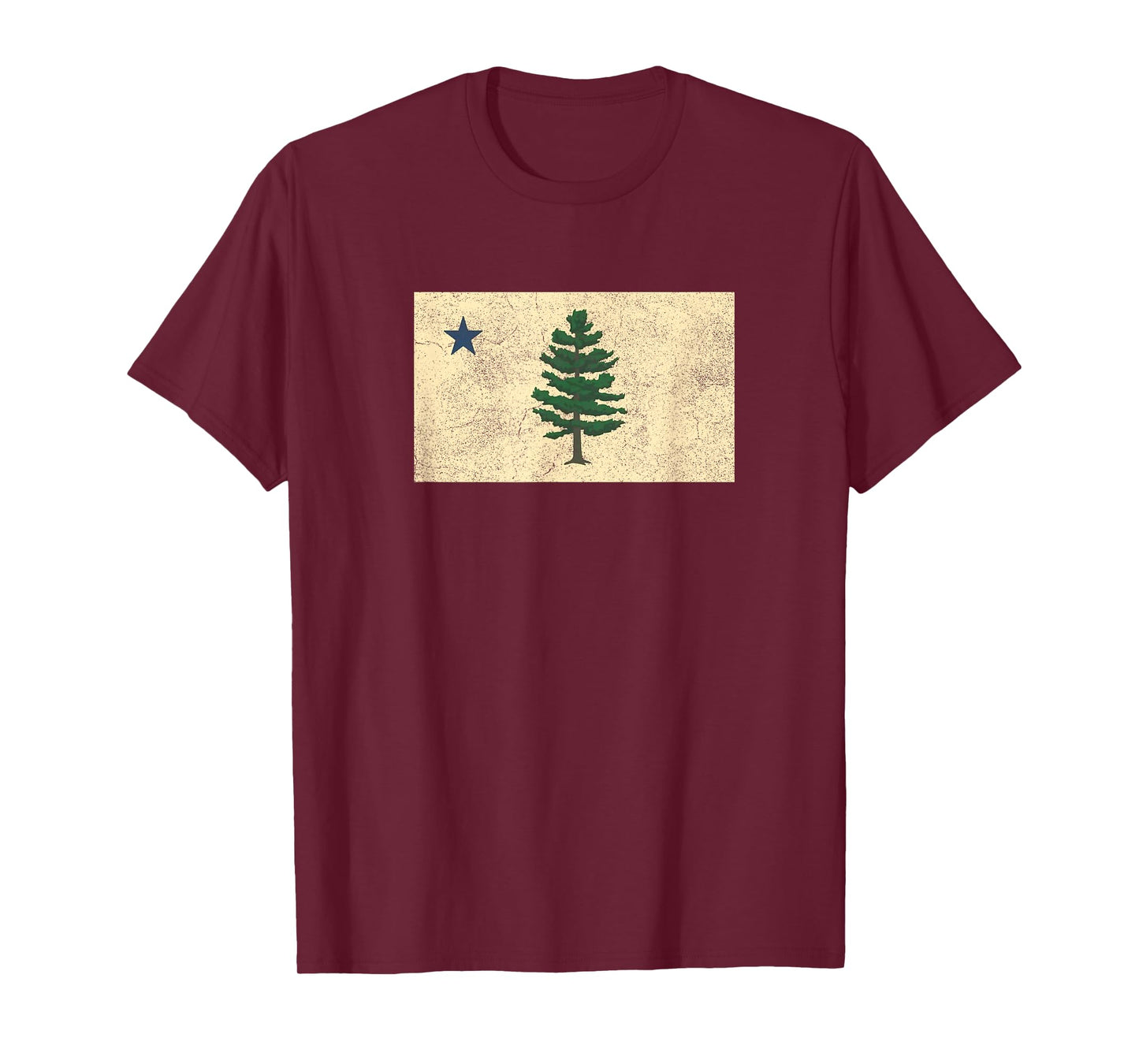 Maine Flag Pine Tree New 1901 Design Men's Women's Graphic T-Shirt
