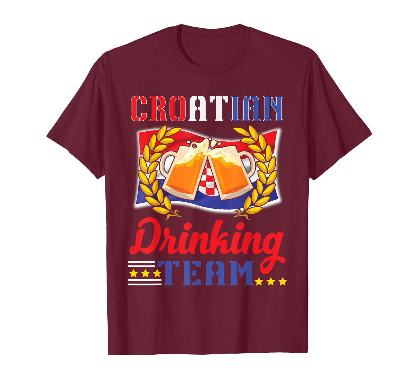 Croatian Drinking Team Celebrate Style and National Pride T-Shirt