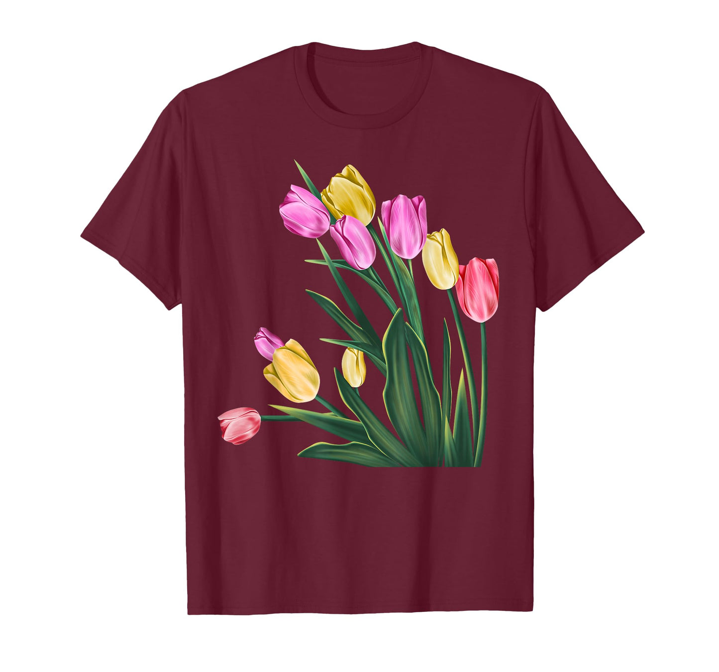 Wonderful Lovely Nature Spring Tulips Flower Plant Gardening T-Shirt