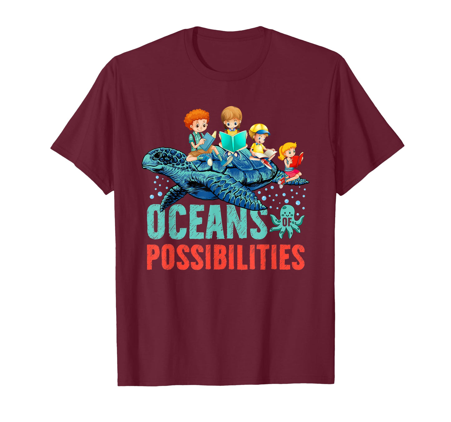 Oceans Of Possibilities Summer Reading 2022 Tshirt Octopus Men Women Kids T-Shirt