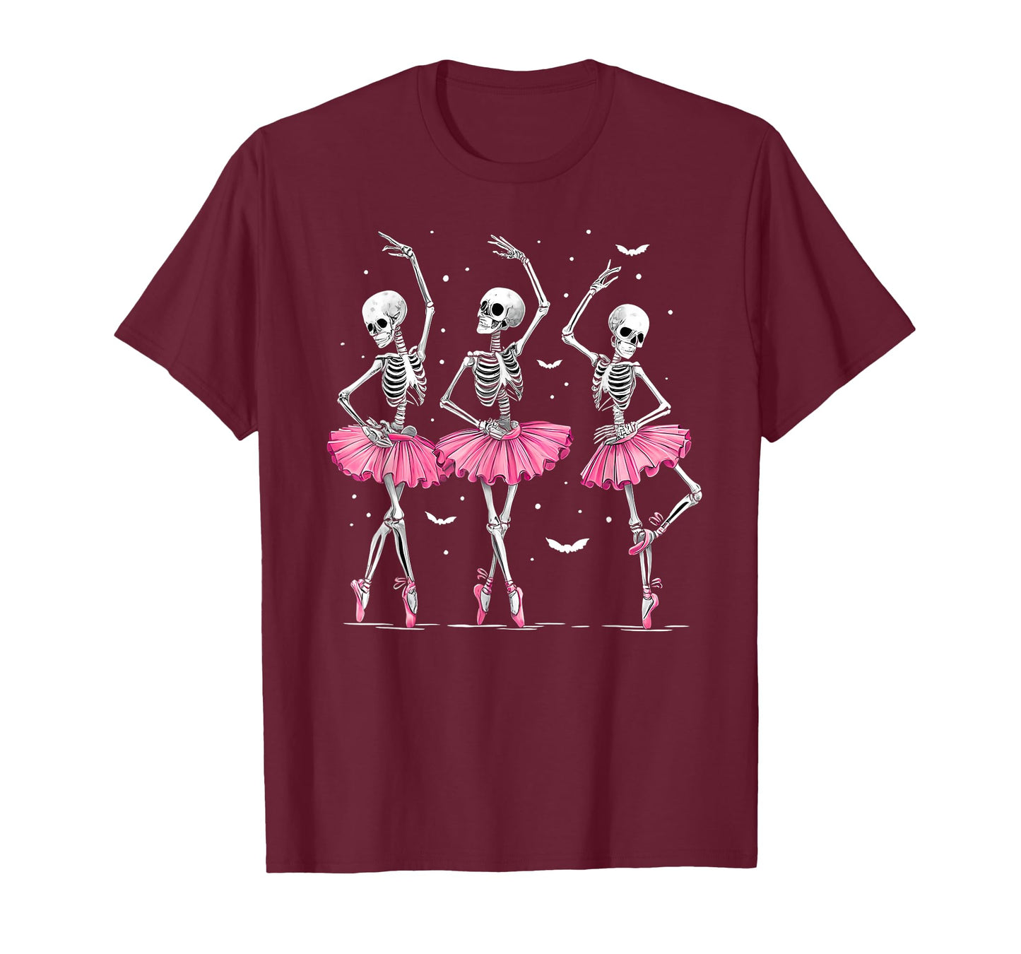 Ballerina Ballet Dance Halloween Dancing Skeleton Girl Women T-Shirt