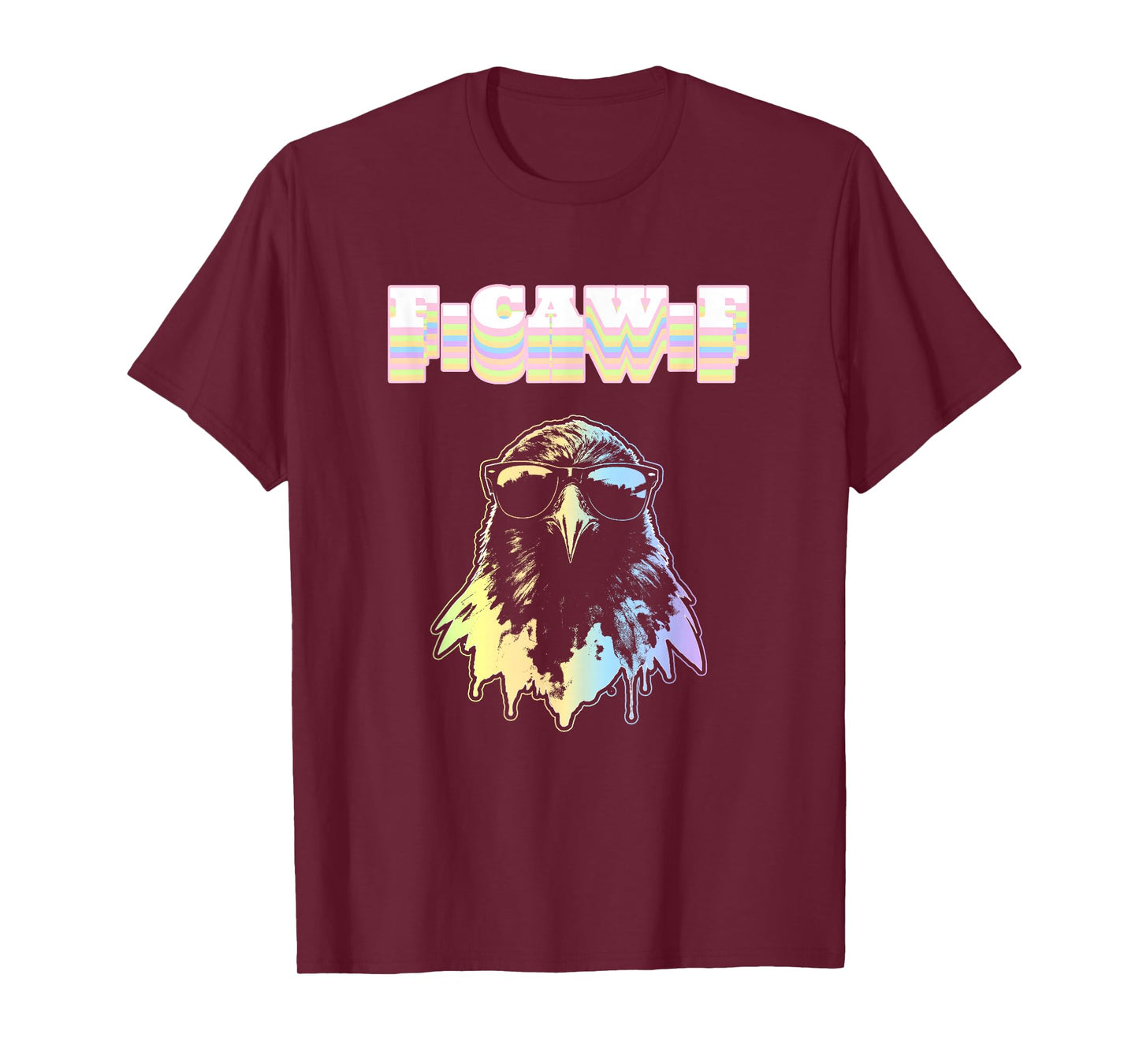 F-Caw-F Funny Retro Crow Raven Meme Men Women T-Shirt