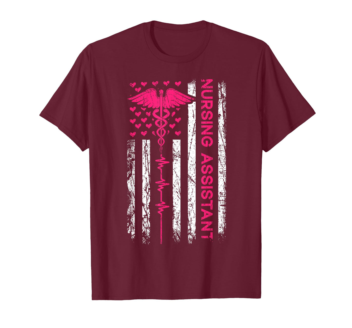 Nursing Assistant Nurse Flag for Women and Men CNA T-Shirt