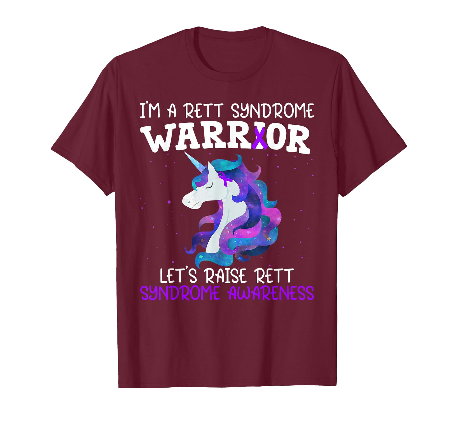 Unicorn Rett Syndrome Warrior Gift Rett Syndrome Awareness T-Shirt