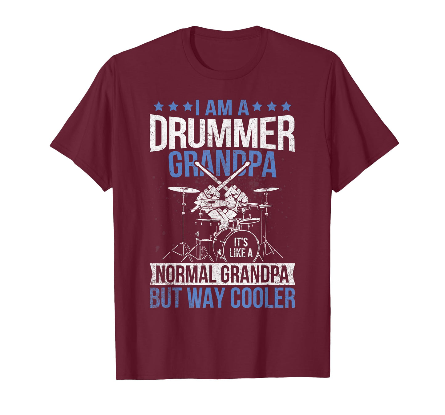 Drummer Grandpa Drum Enthusiast Grandfather Novelty T-Shirt