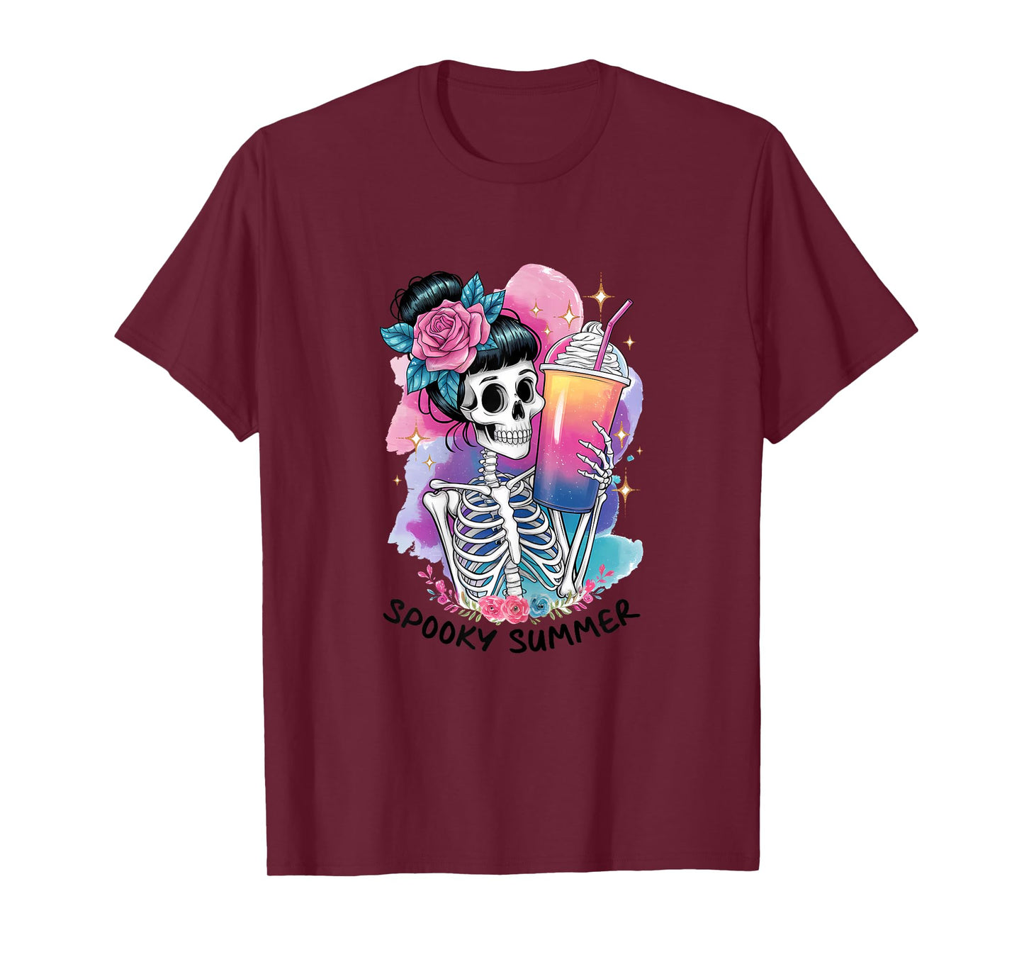 Halloween Spooky Summer Skeleton Pumpkin Spice T-Shirt
