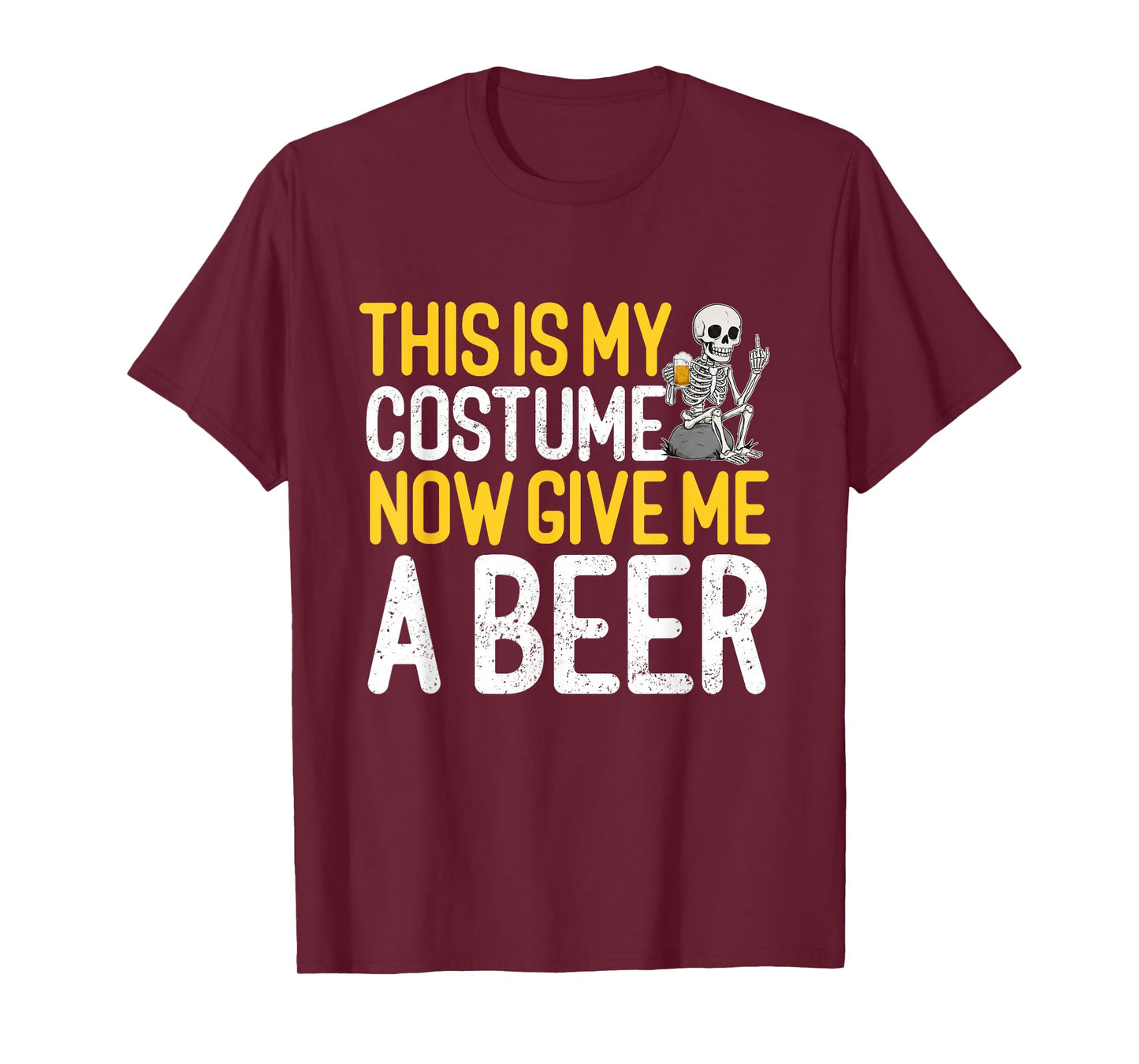 This is My Costume Beer Lover Skeleton Drinking Halloween T-Shirt
