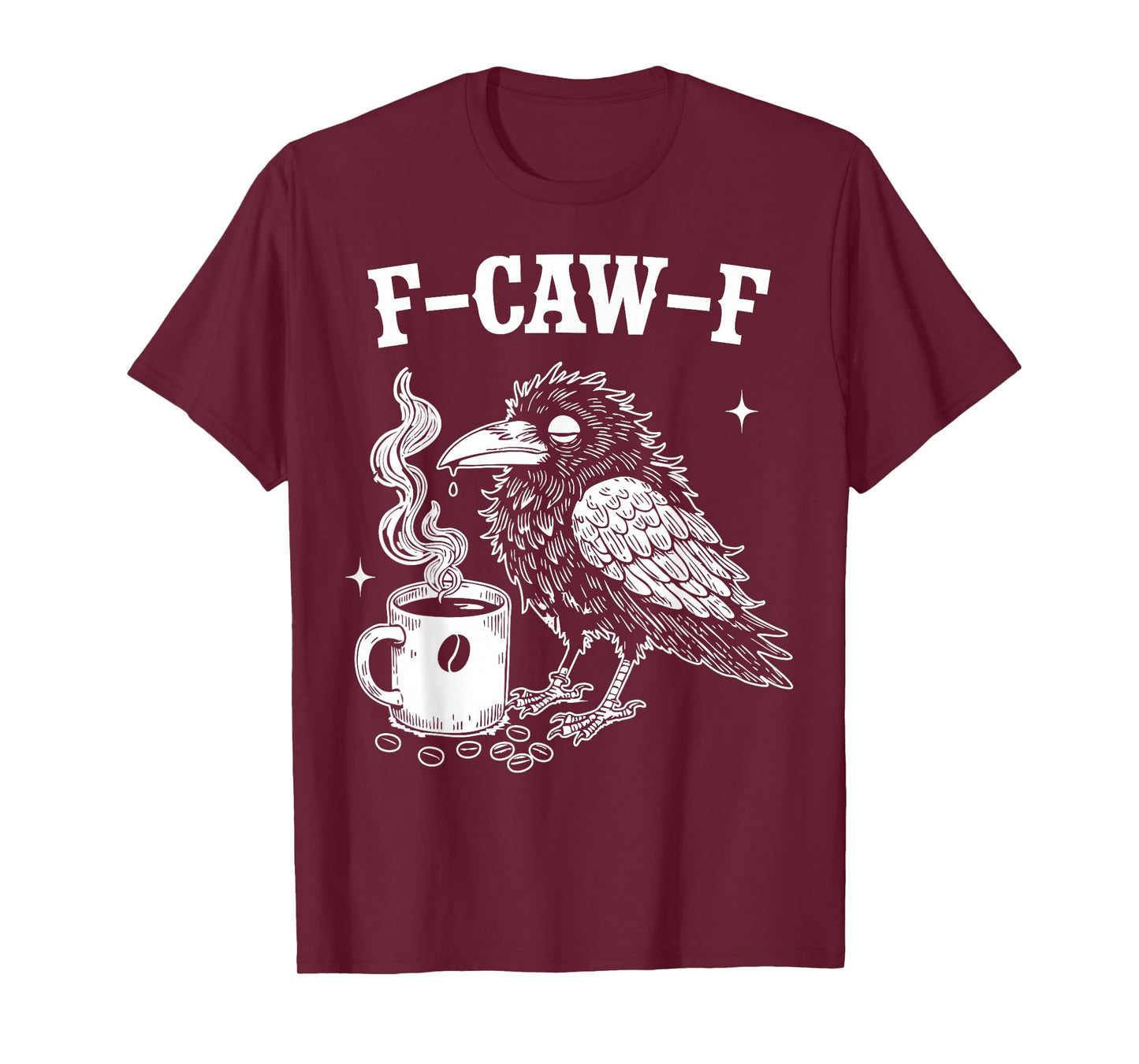 F-Caw-F Black Crow Pun Funny Bird Cawing Grunge Halloween T-Shirt