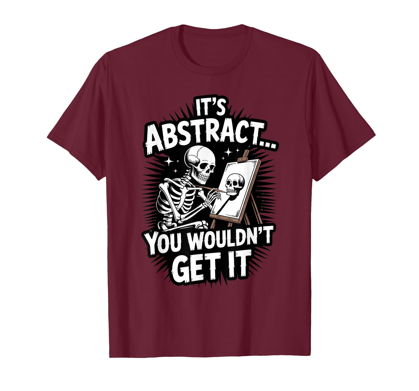Skeleton Artist Halloween Funny Spooky Painter T-Shirt