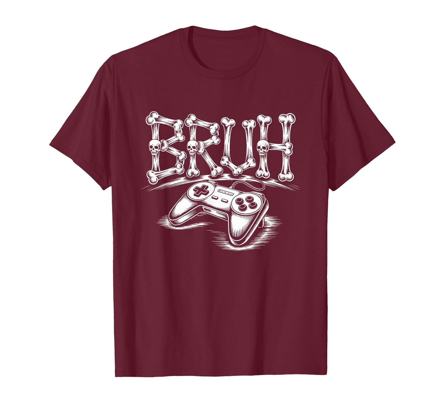Bruh Funny Gamer Controller Halloween Video Game Meme T-Shirt