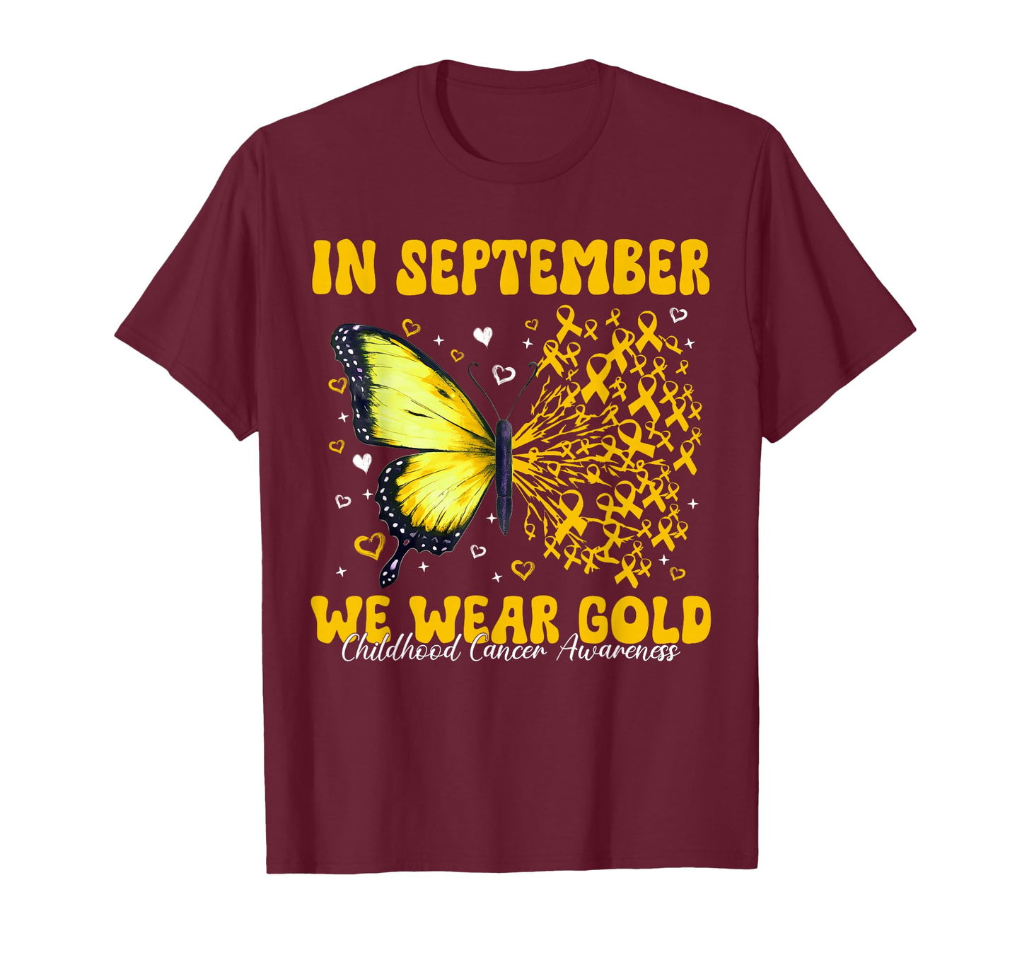 in September We Wear Gold Child Childhood Cancer Awareness T-Shirt