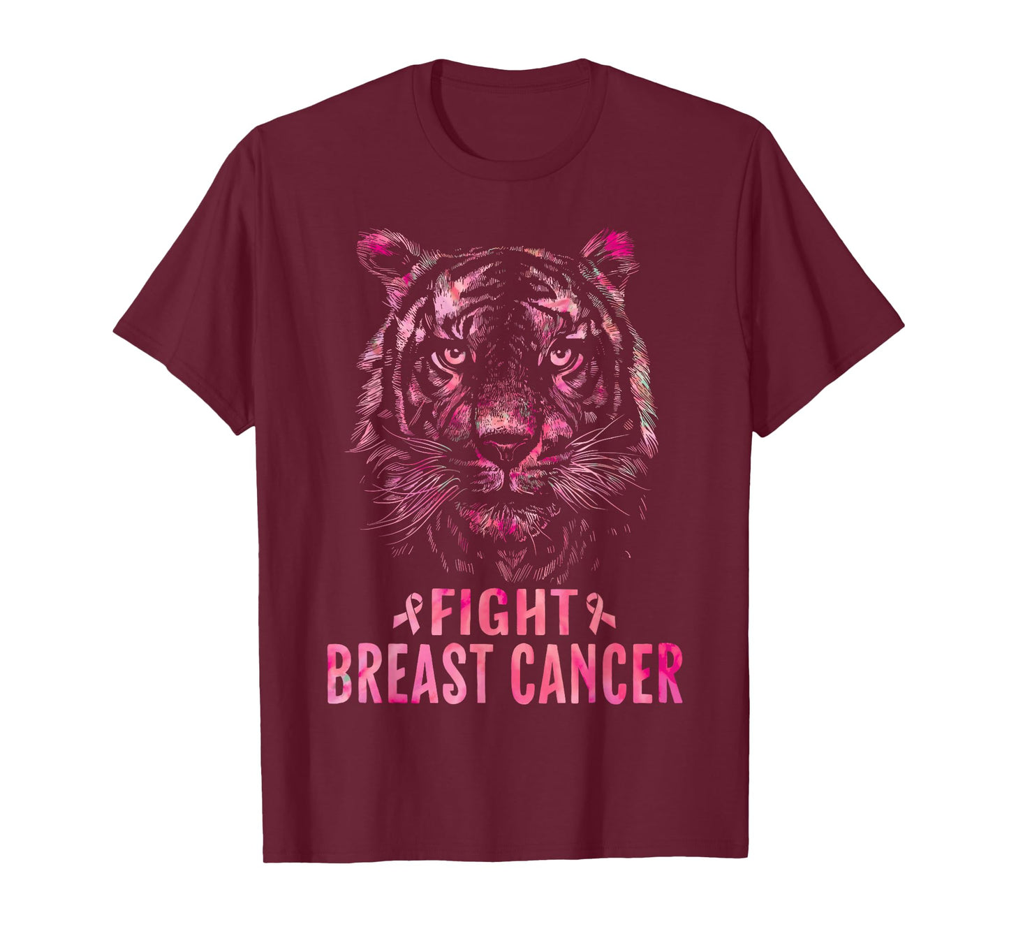 Fight Breast Cancer Awareness 2025 Shirts For Women Tiger T-Shirt