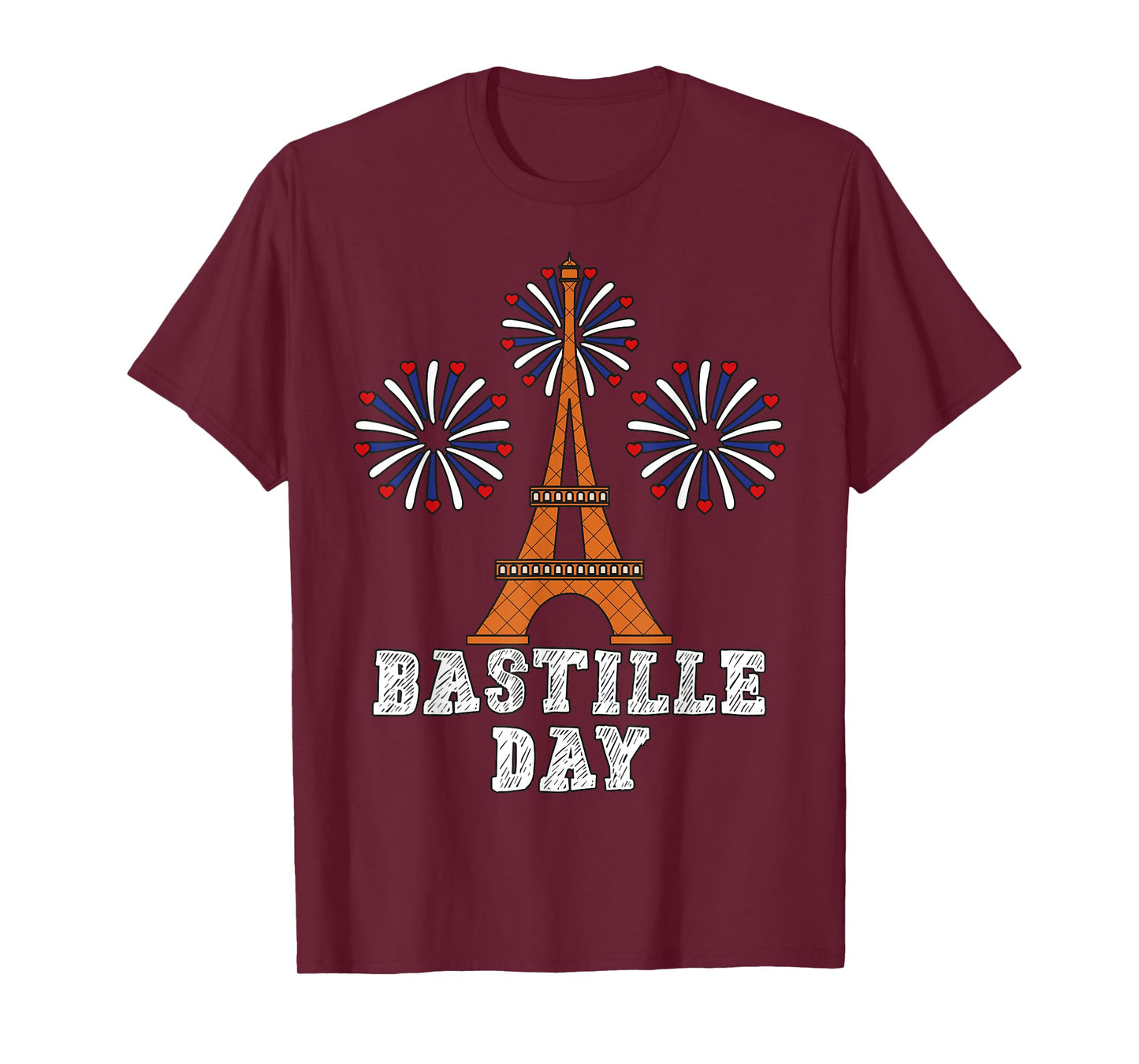 Bastille Day French Flag Eiffel Tower Firecracker 14th July T-Shirt