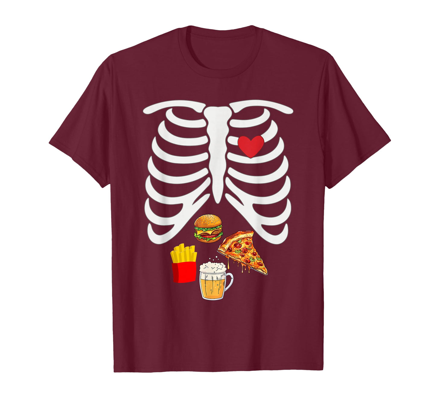 Skeleton Rib Cage Dad Halloween Funny Costume T-Shirt