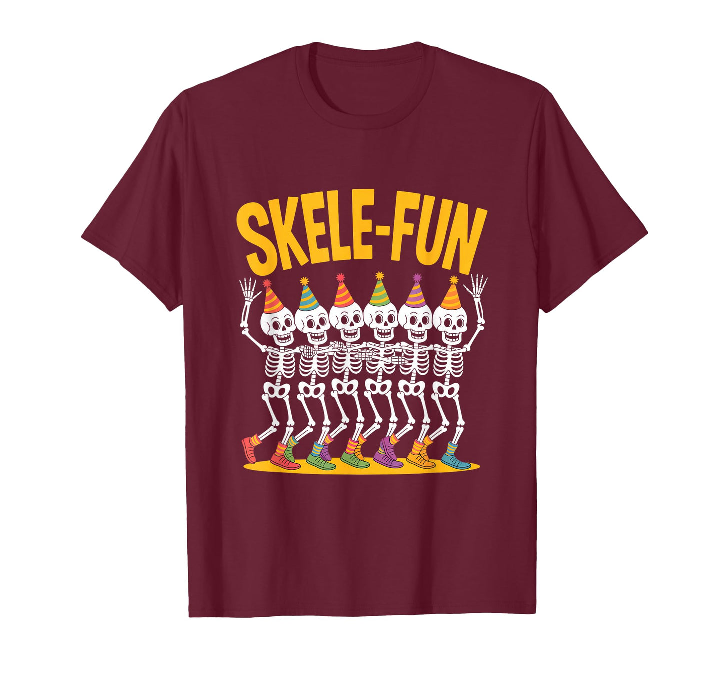 Halloween Skele Fun Dancing Skeleton Party Line T-Shirt
