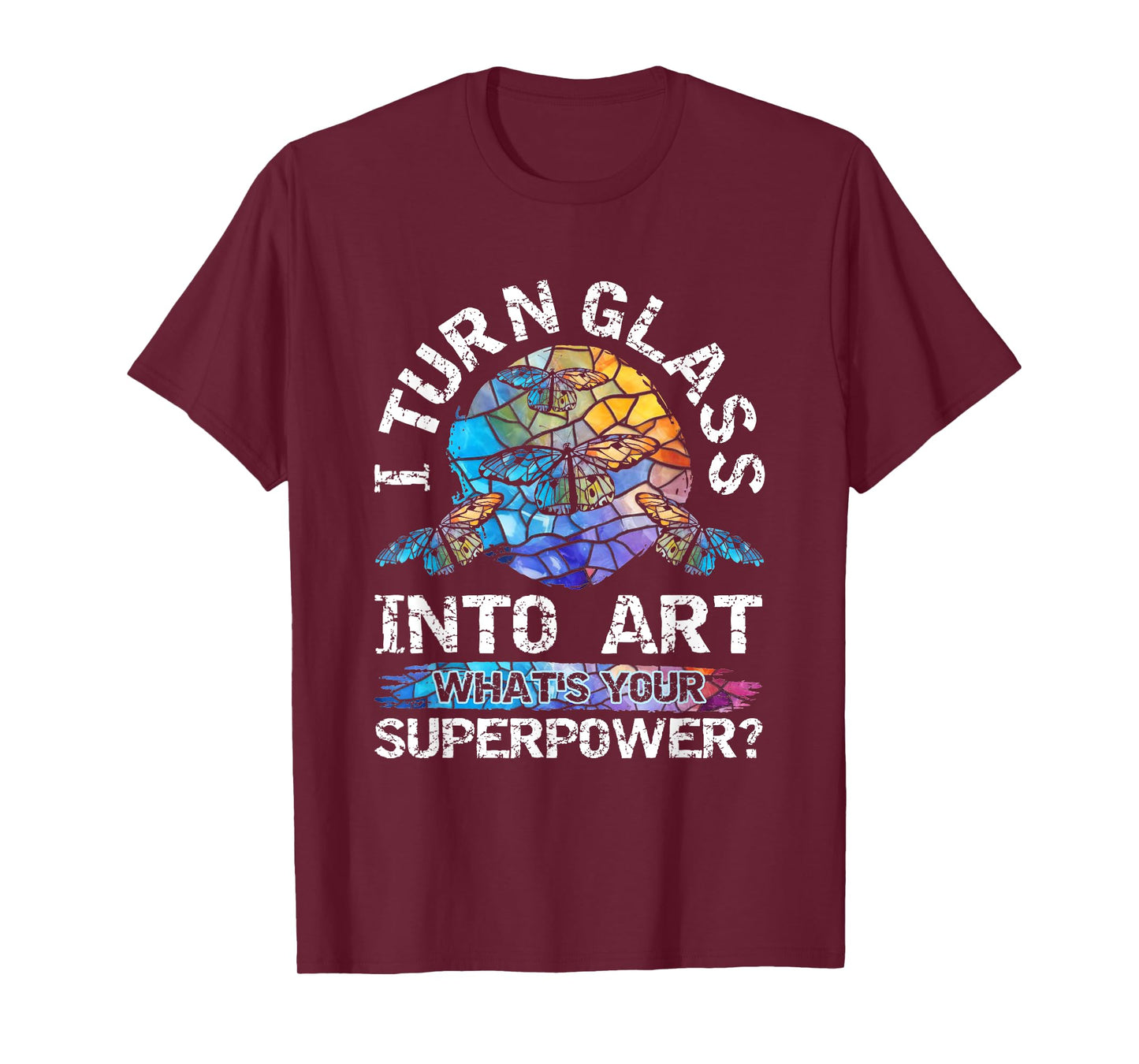 Funny stained glass art and stained glass artist T-Shirt