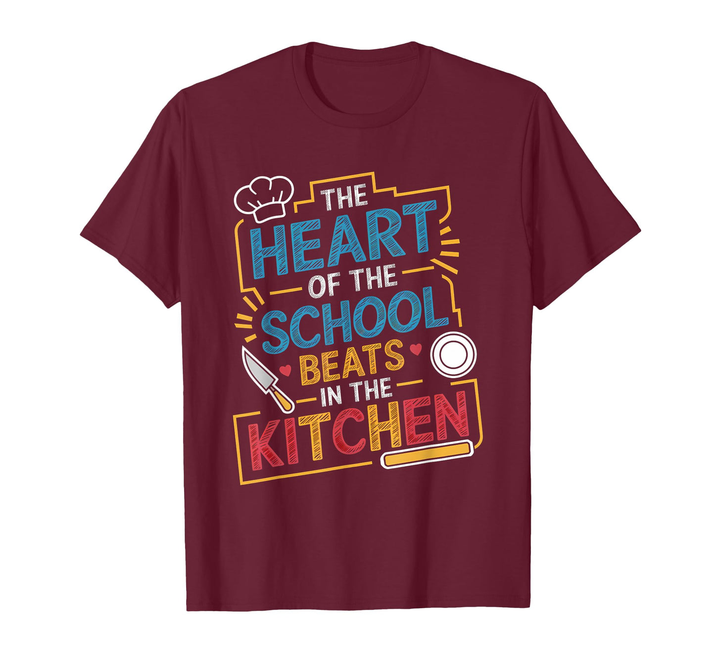 Lunch Hero Squad a Cafeteria Chalkboard School lunch hero T-Shirt