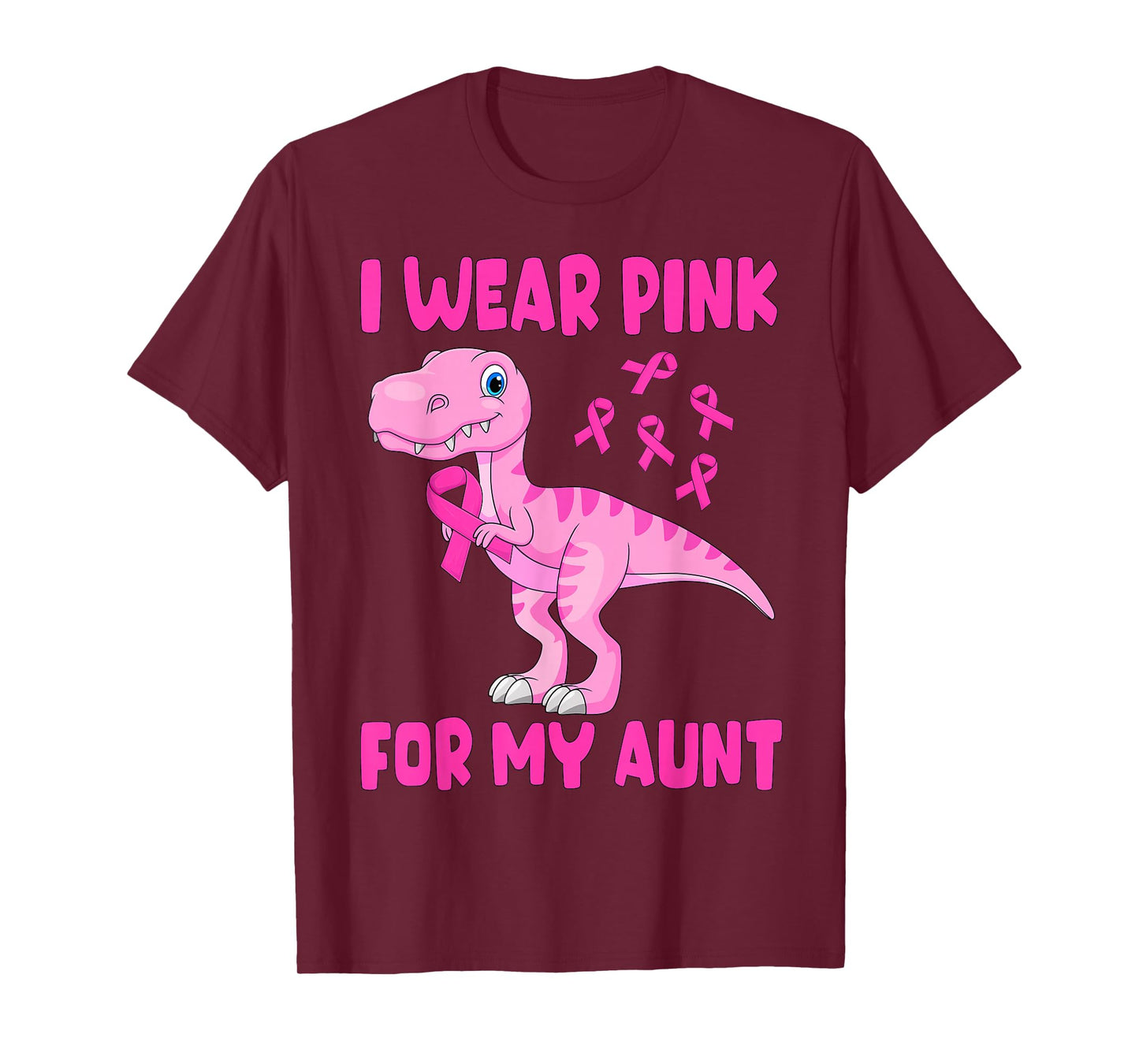 I Wear Pink For My Aunt Breast Cancer Awareness Toddler Kids T-Shirt
