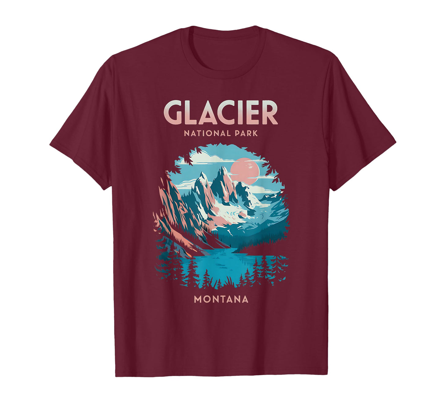 Scenic Outdoors Glacier National Park Montana T-Shirt