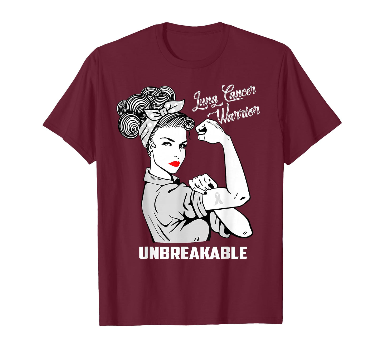 Lung Cancer Warrior Unbreakable T-Shirt Awareness Gift Shirt T-Shirt