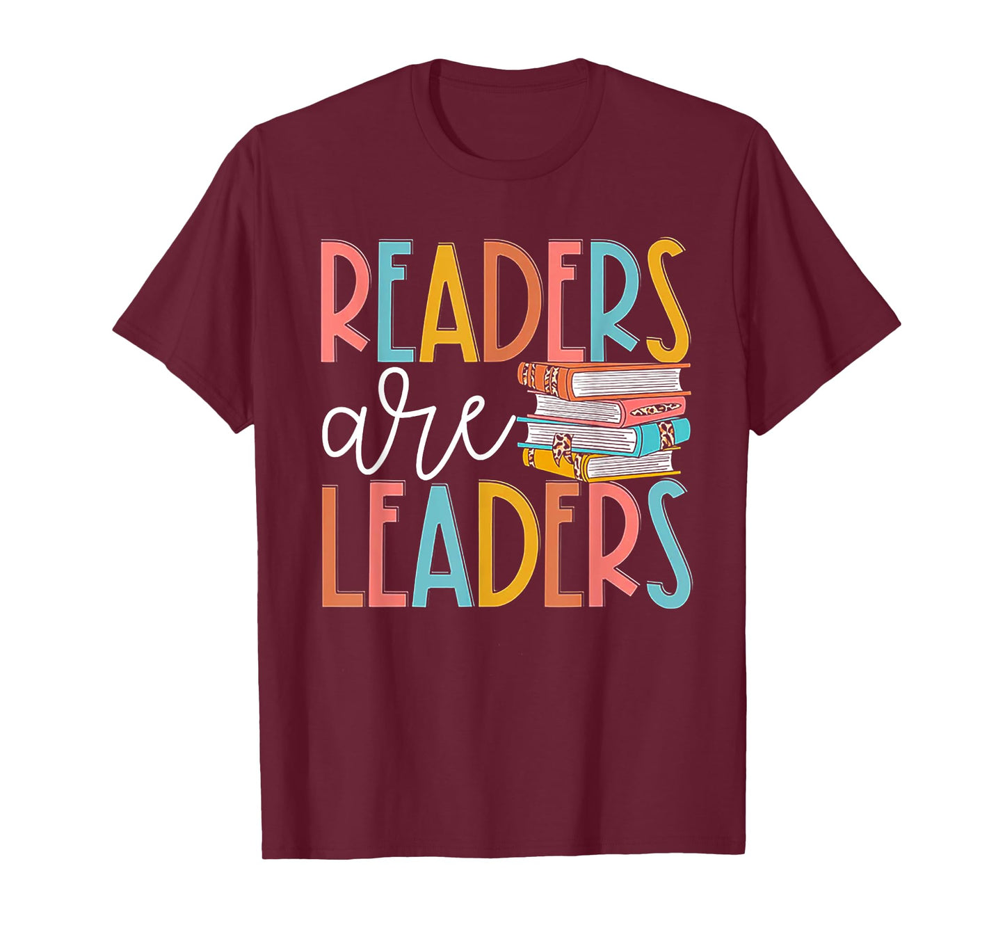 Funny Readers Are Leaders Book Tee Shirt - Black Unisex-Adults T-Shirt - Small - Short Sleeve - Cotton 65%, Polyester 35%