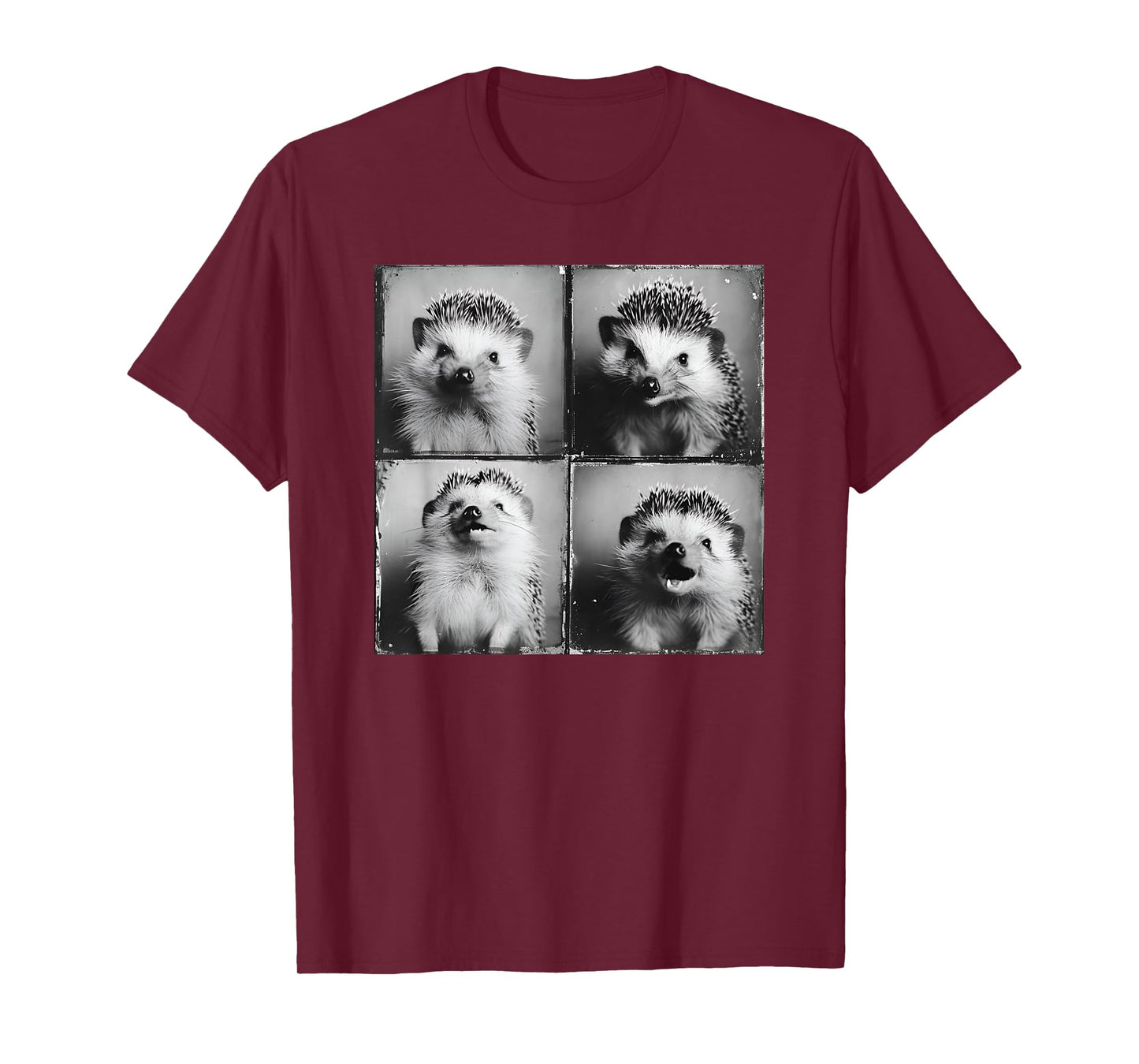Smiling Hedgehog Face Happy Hedgie Photo Funny Nature Animal T-Shirt