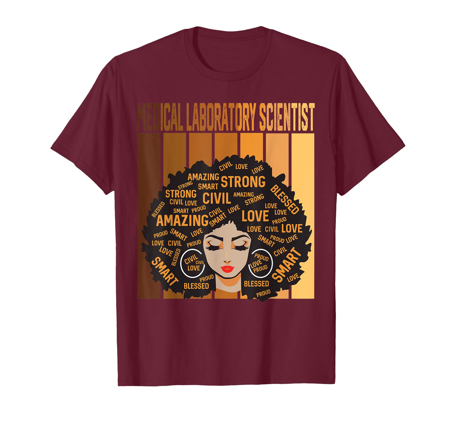 Medical Laboratory Scientist Afro Women Black History Month T-Shirt