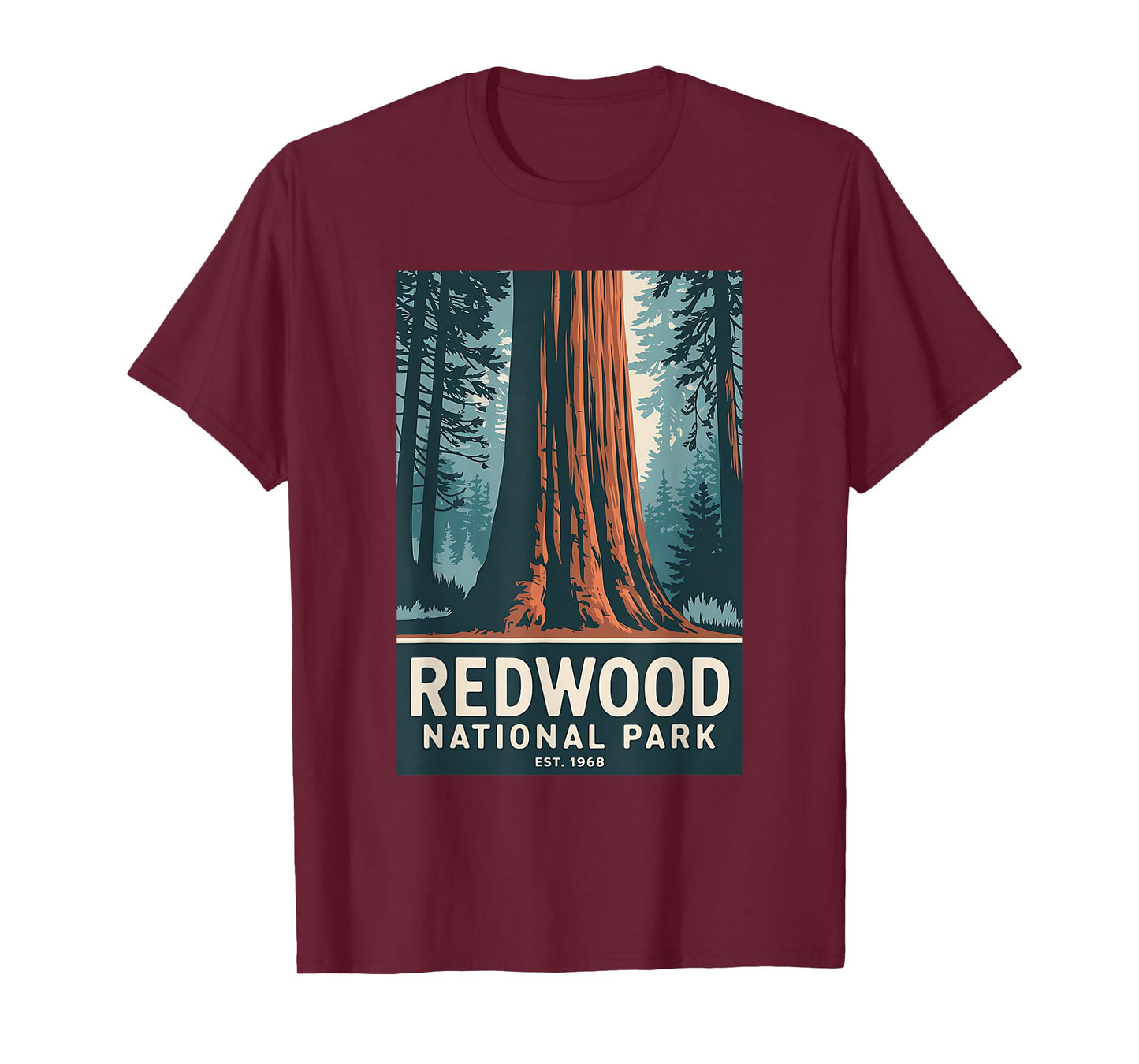 Redwood National Park Vintage Camping Hiking Men Women Kids T-Shirt