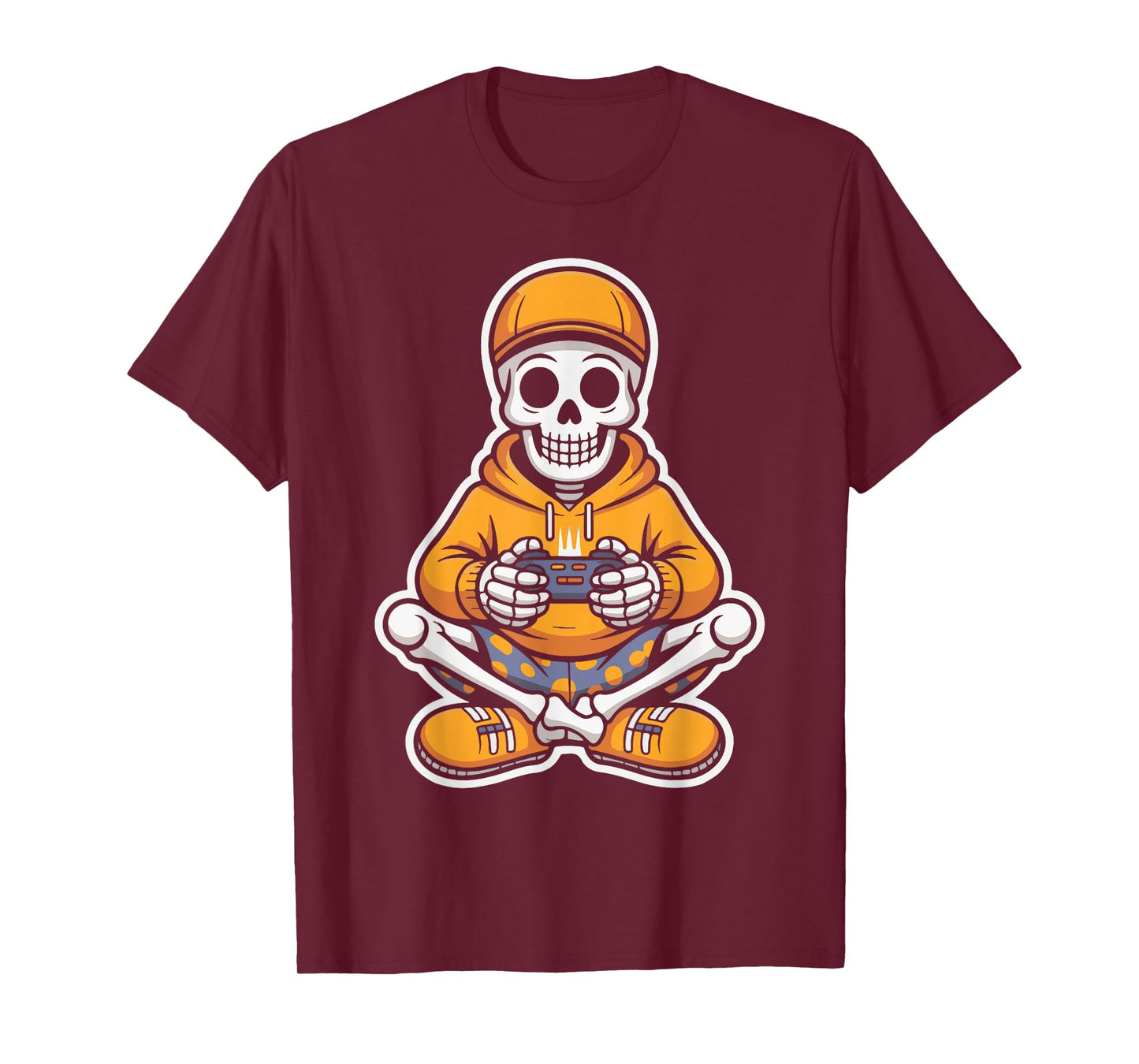 Halloween Skeleton Gamer Controller Video Game Men Women Kid T-Shirt