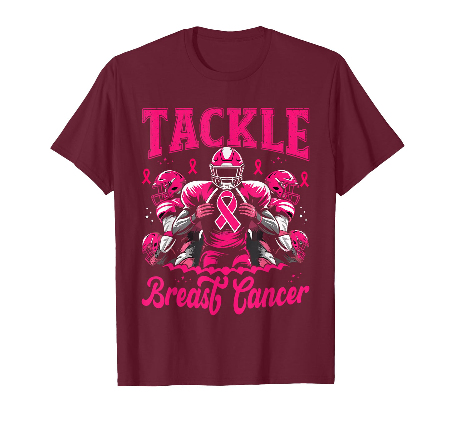 Tackle Breast Cancer Awareness American Football Womens T-Shirt